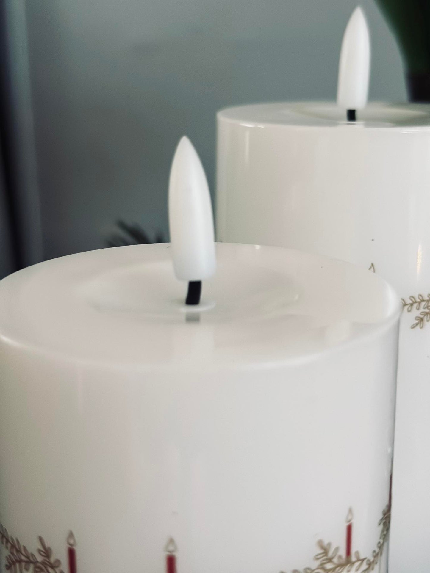 LED Bloklys TWINKLE CHRISTMAS - Sæt med 2stk.