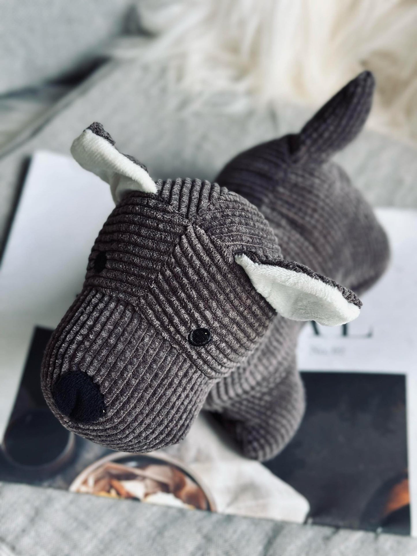 Dørstoppe hund - Brun fløjl