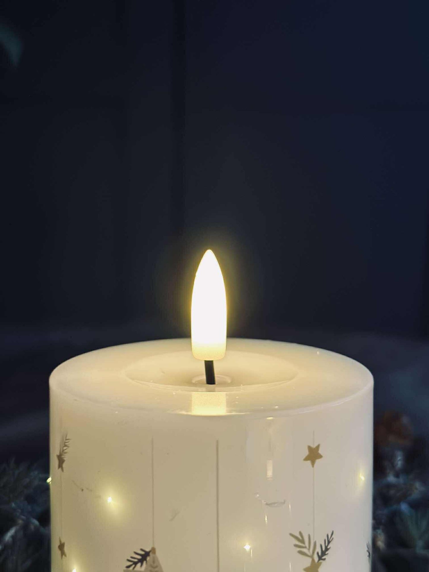 LED Bloklys TWINKLE CHRISTMAS - Sæt med 2stk.