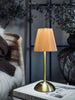 LED bordlampe Plisse´ beige - genopladelig