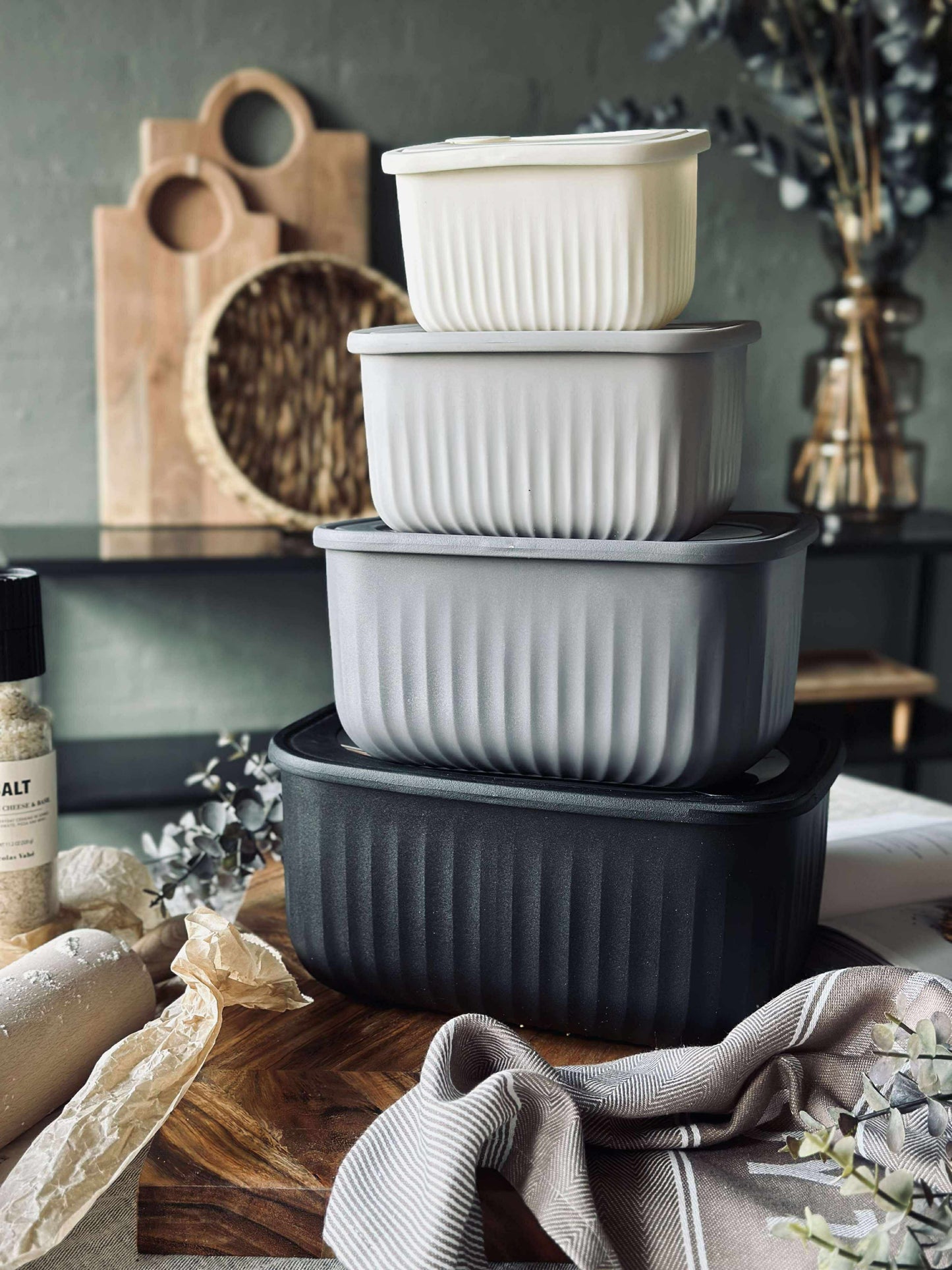 Opbevaringsbøtter – Sæt med 4 stk.