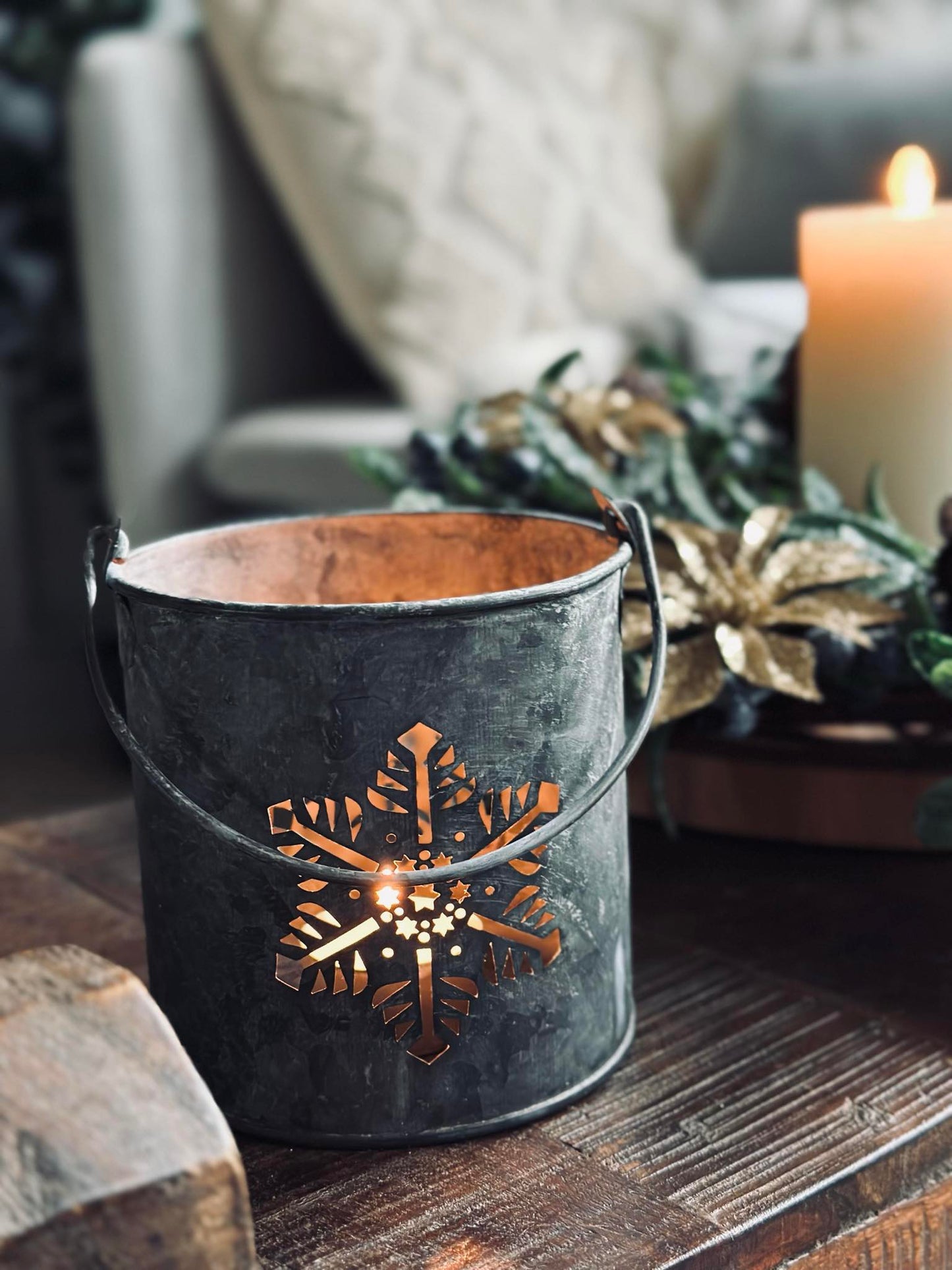 Lanterne med stjerne - Zink