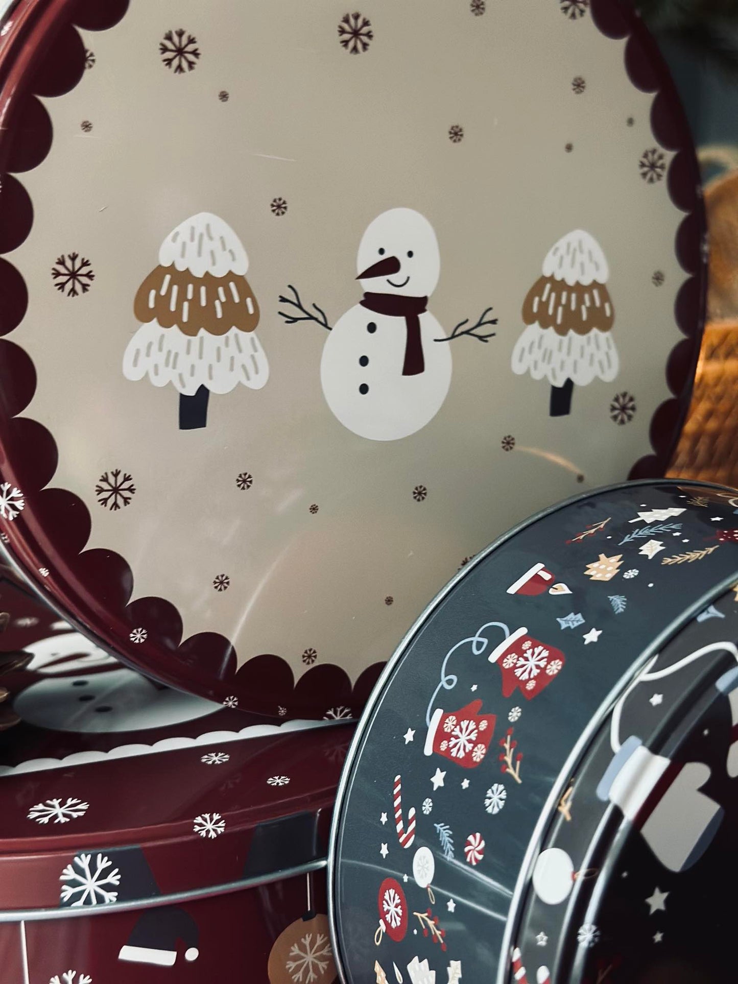 Kagedåser Jul - Sæt af 3stk.