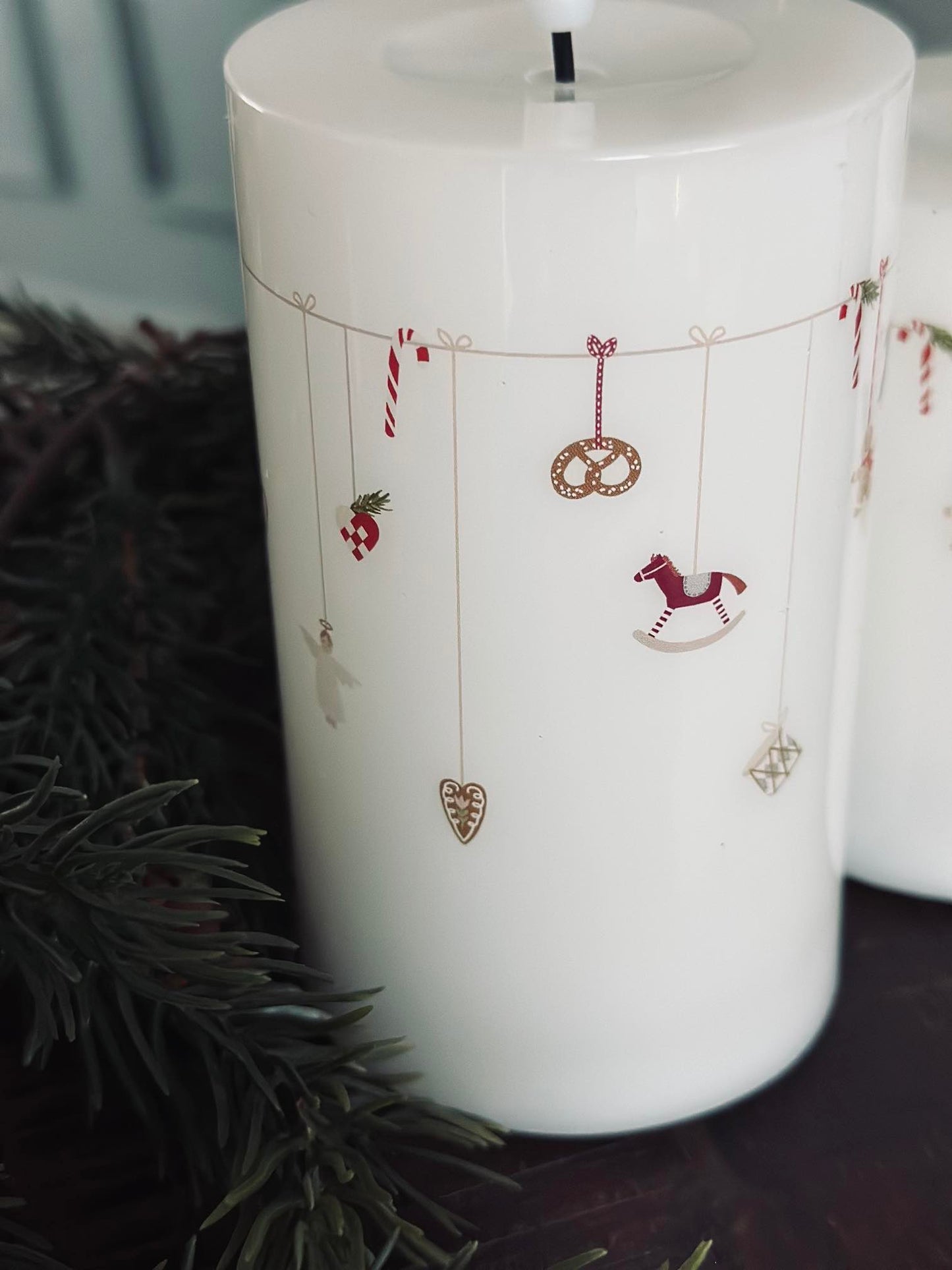 LED Bloklys TWINKLE CHRISTMAS - Sæt med 2stk.