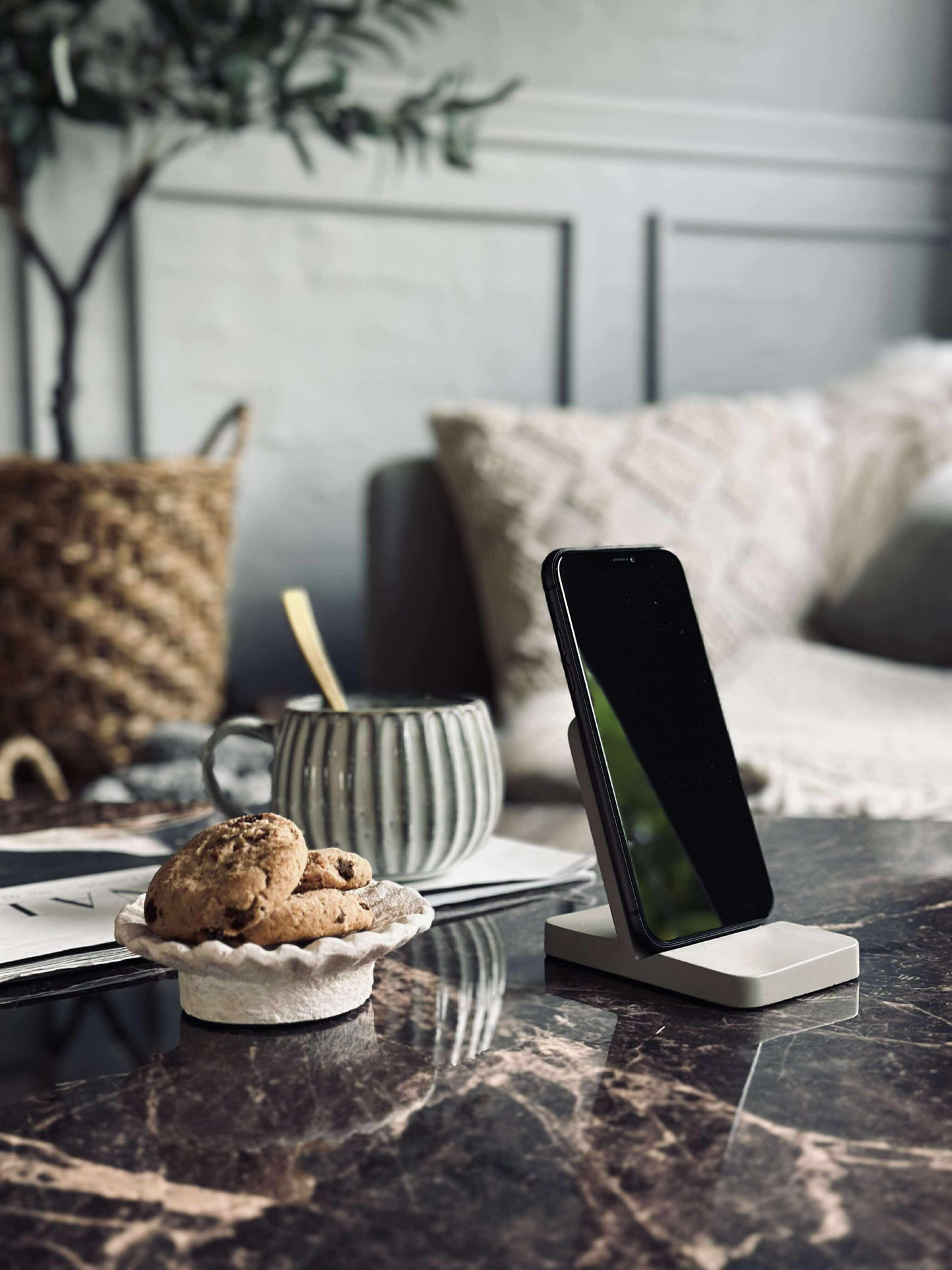 Mobiltelefon Holder - Kontor - Pebble grey