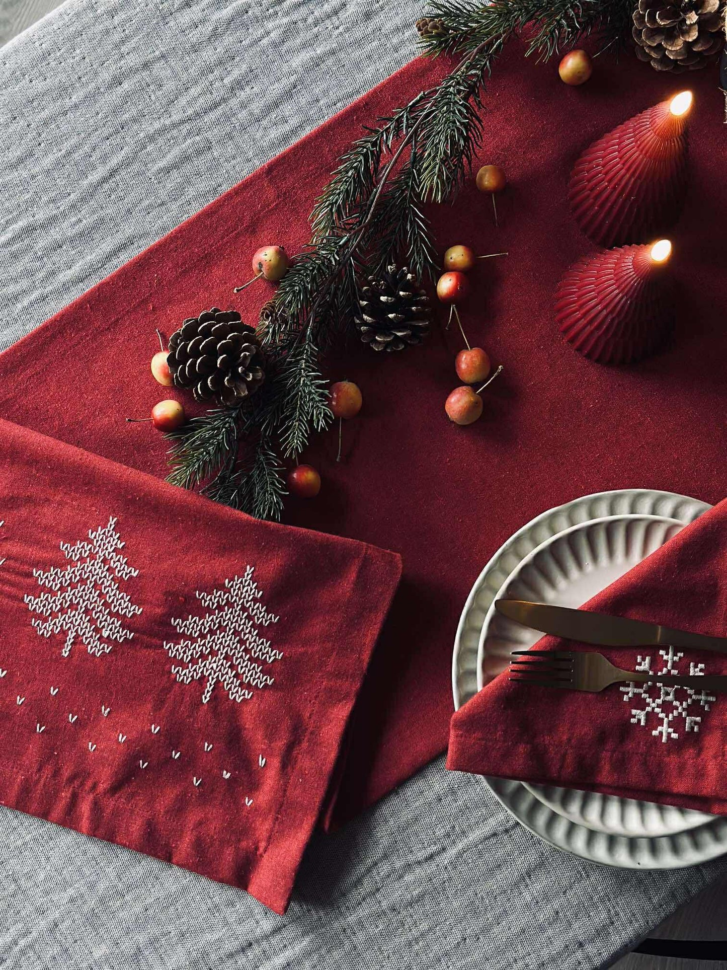 Bordløber Rød Jul - 40x140