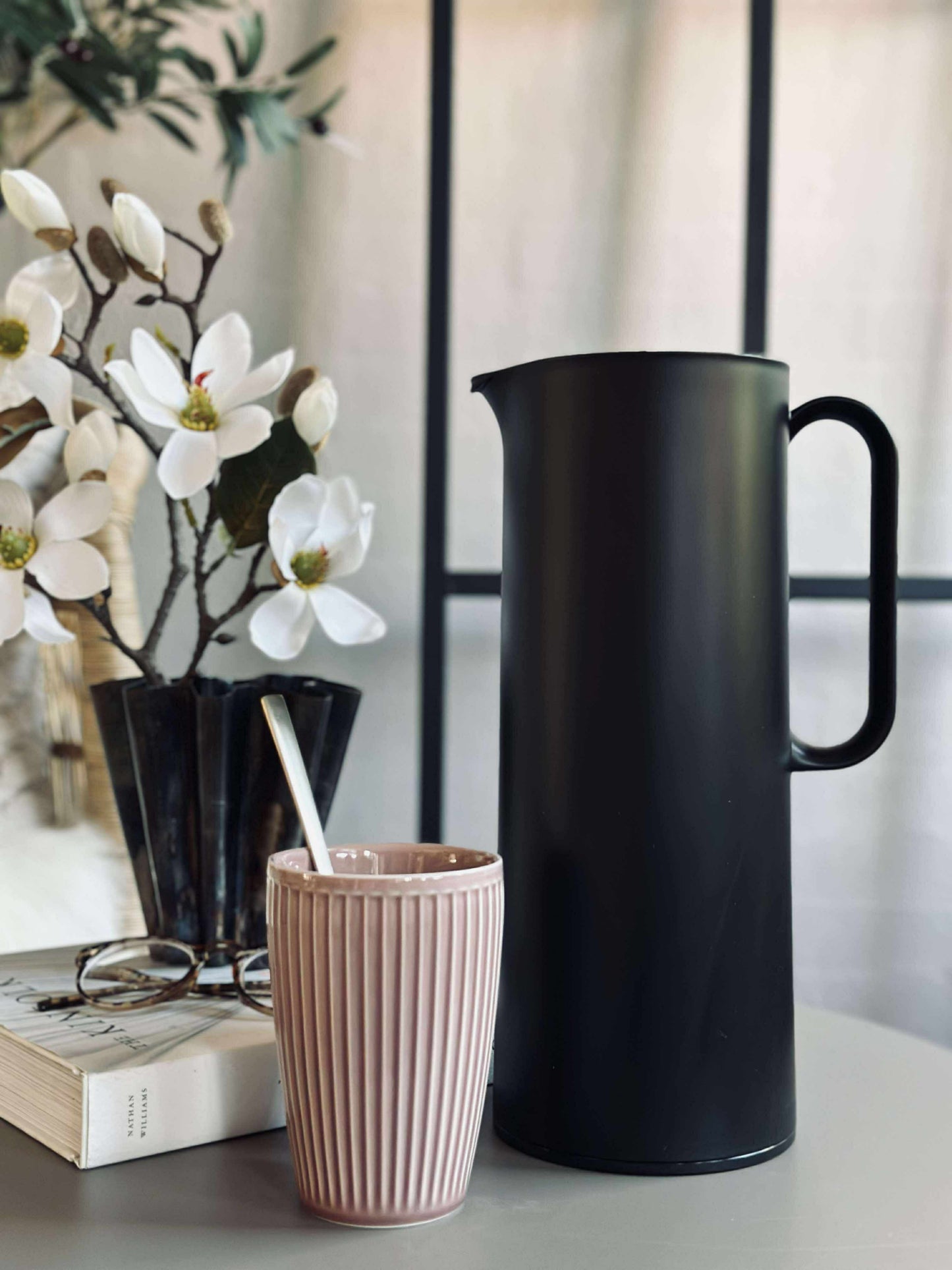 Termokande med trykknap funktion - 1 liter