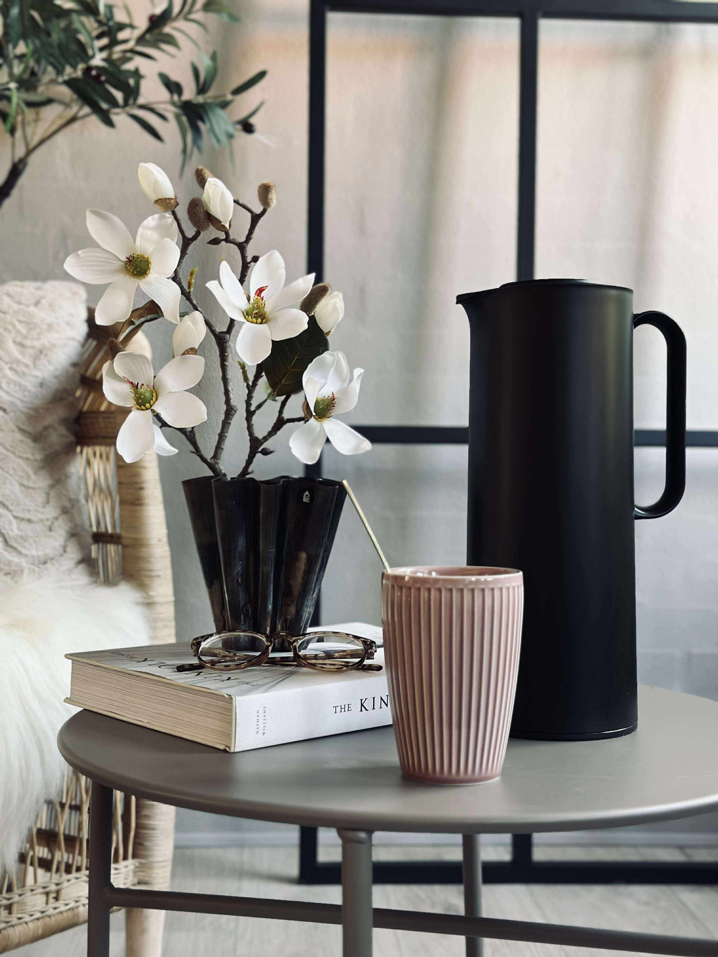 Termokande med trykknap funktion - 1 liter