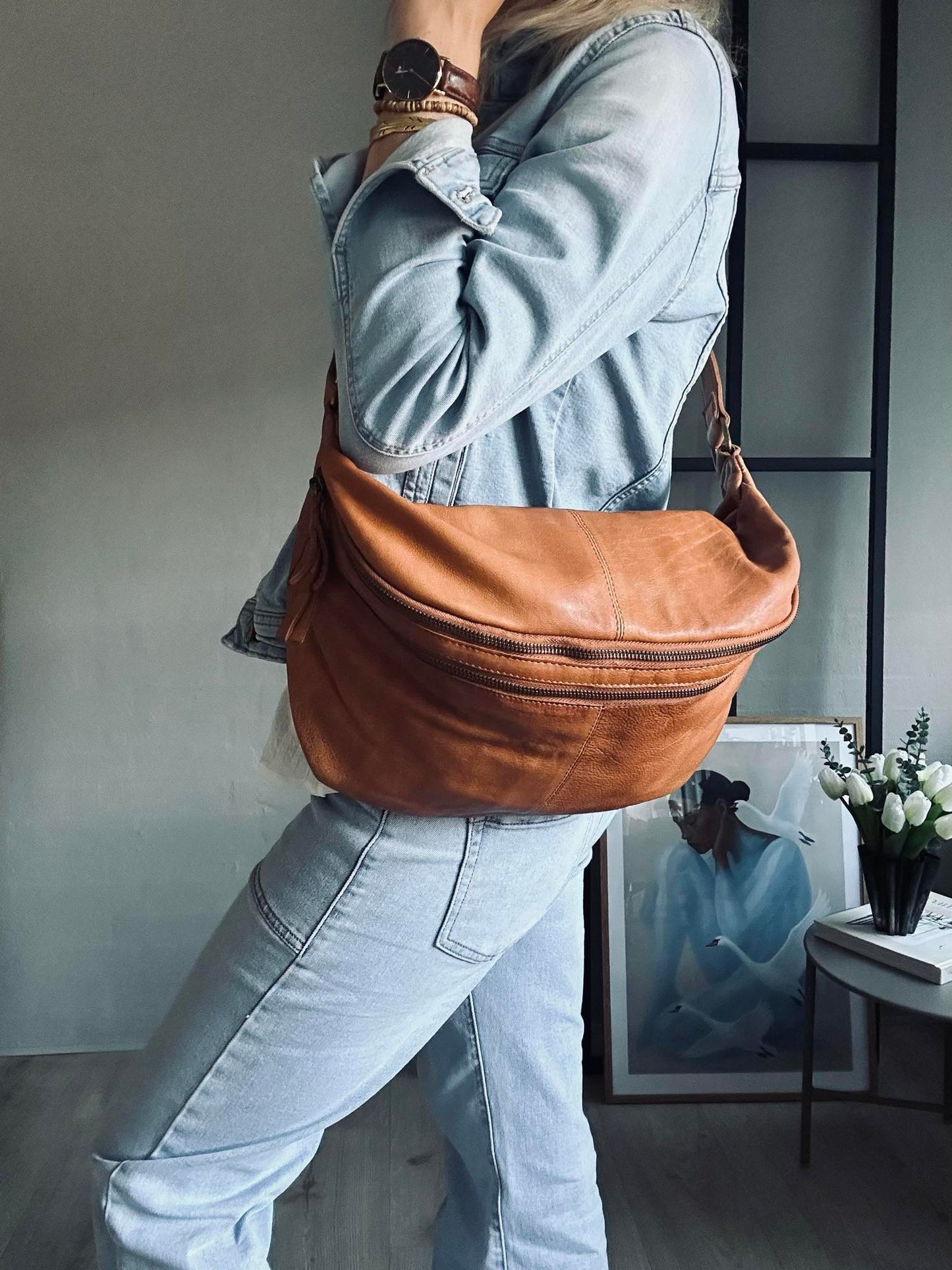 Bumbag Jina Big Cognac