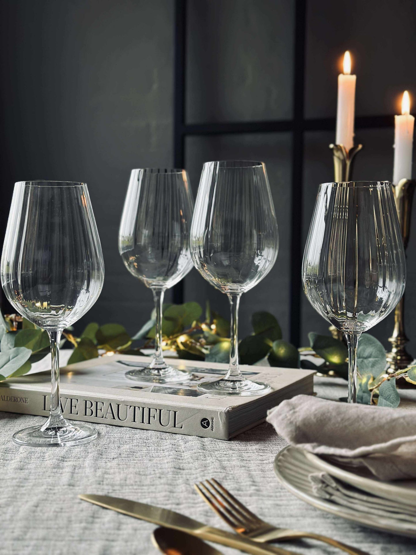 Vinglas hvidvin  CRYSTAL - Sæt med 4 stk.