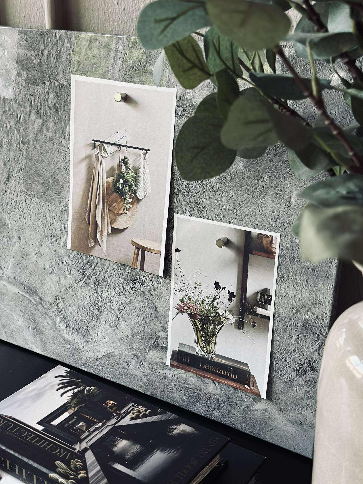 Tavle magnetisk 40x60 - Beton look