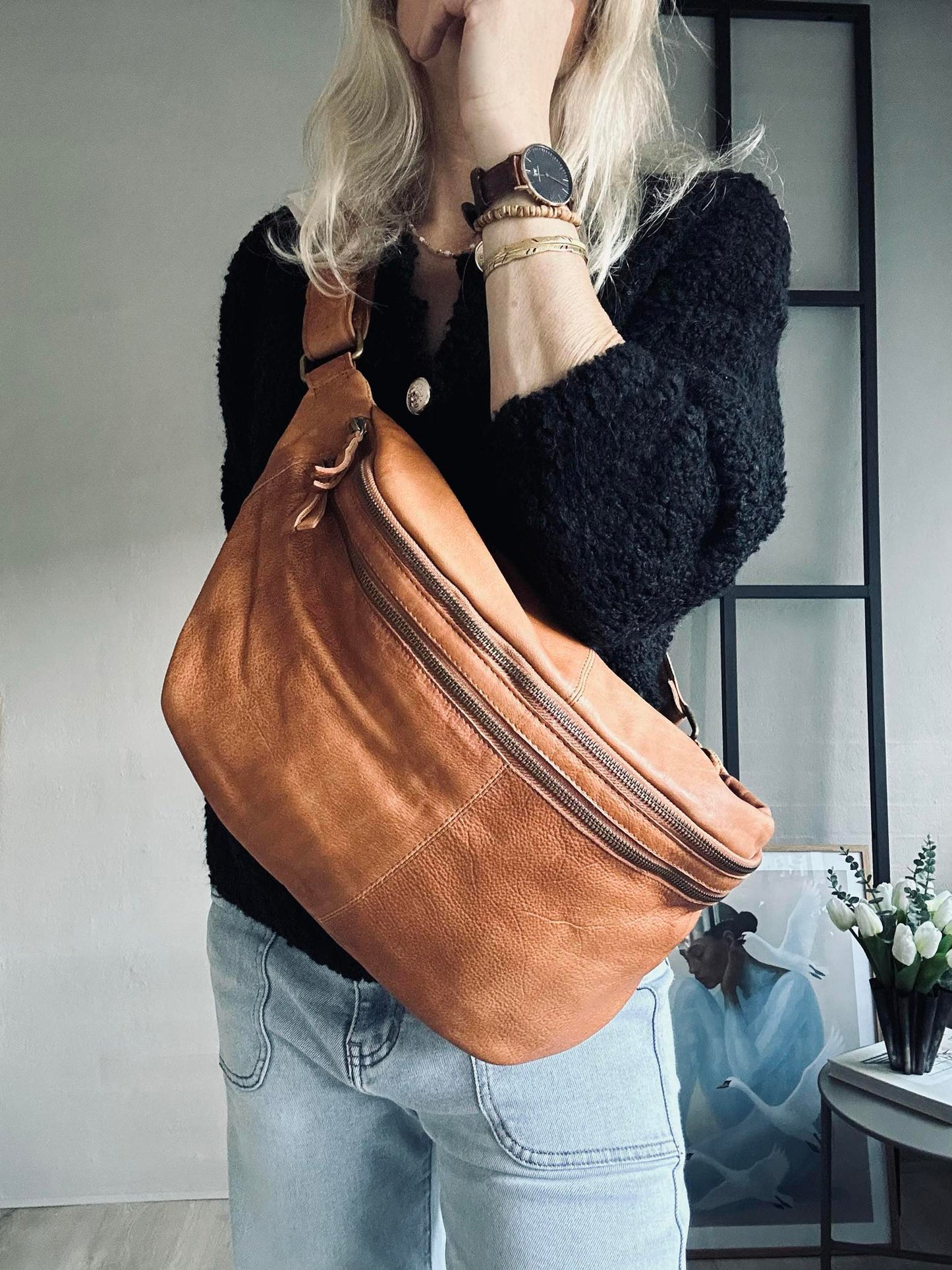 Bumbag Jina Big Cognac