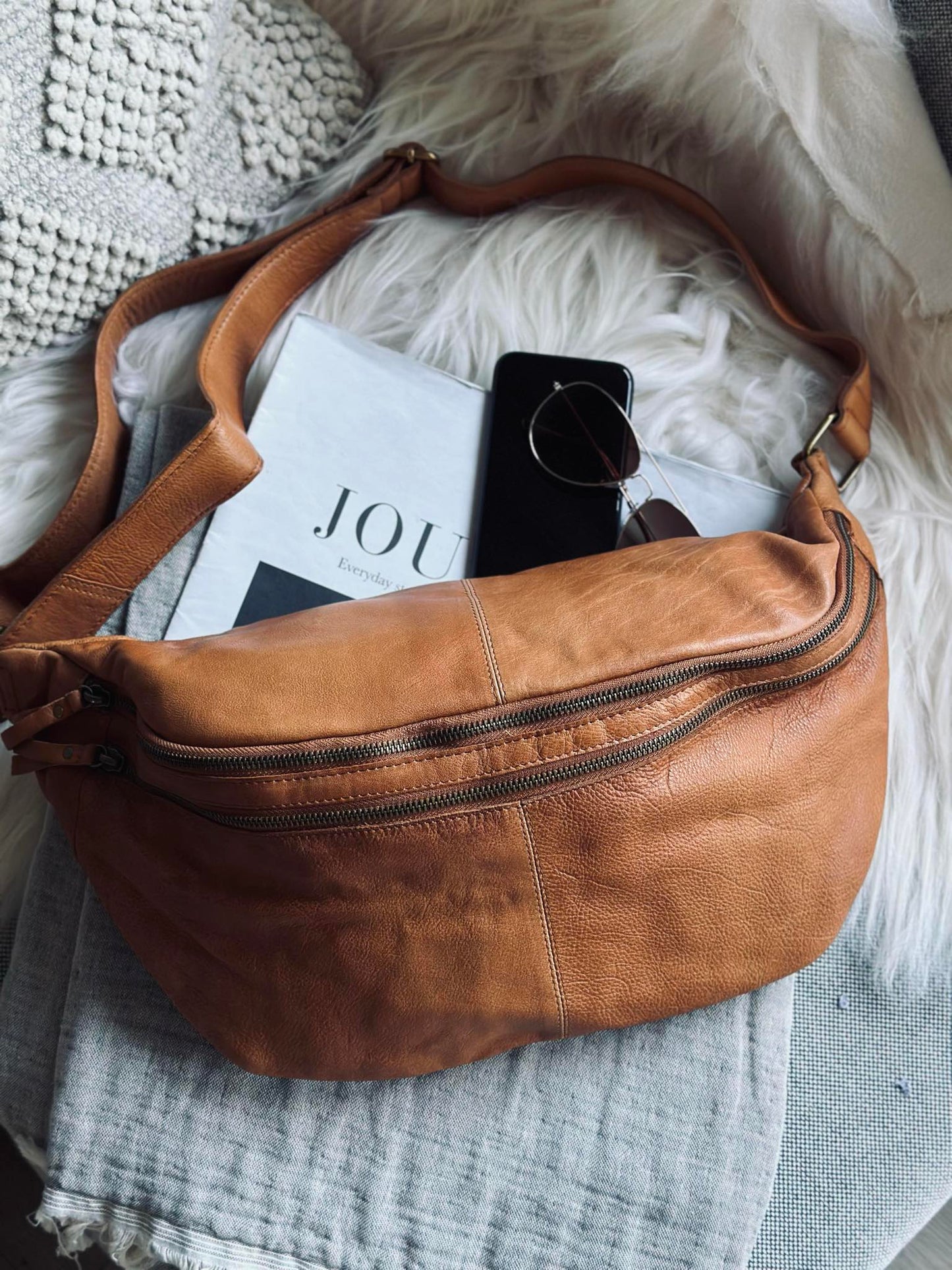 Bumbag Jina Big Cognac