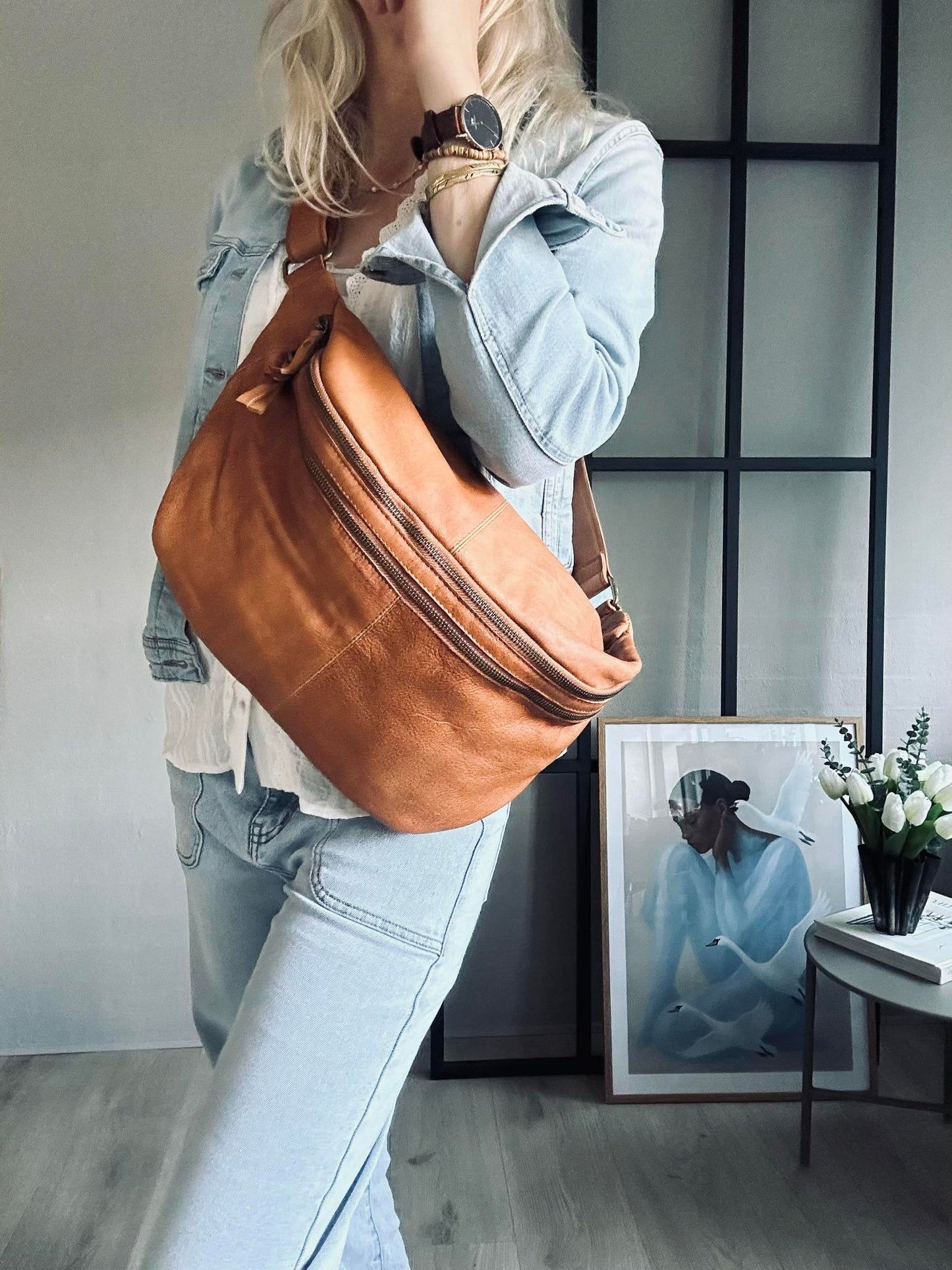 Bumbag Jina Big Cognac
