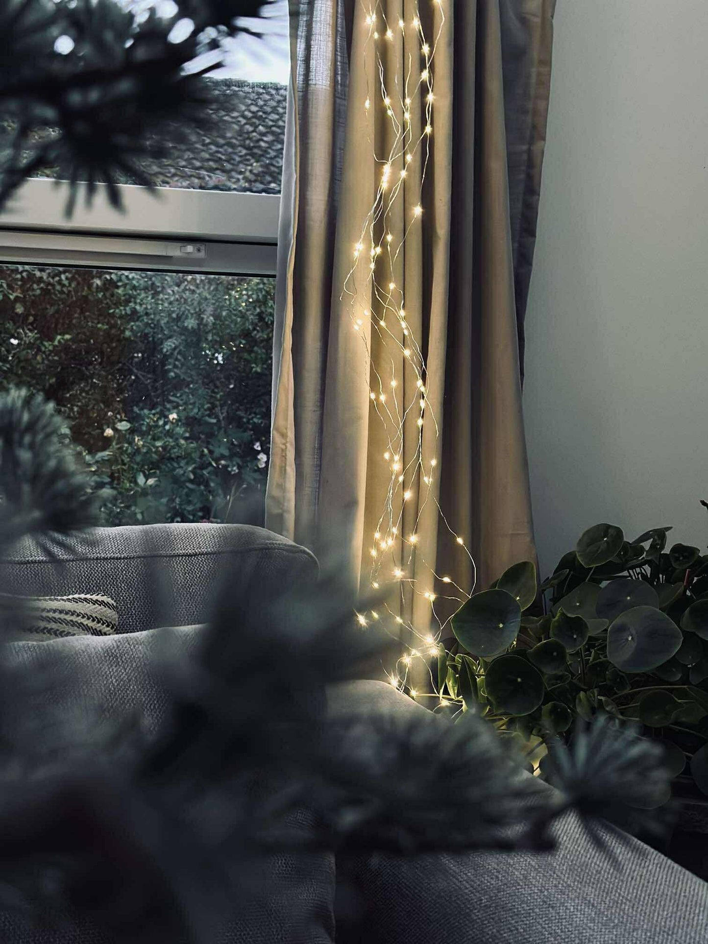 Lyskæde hængende med 160 led lys