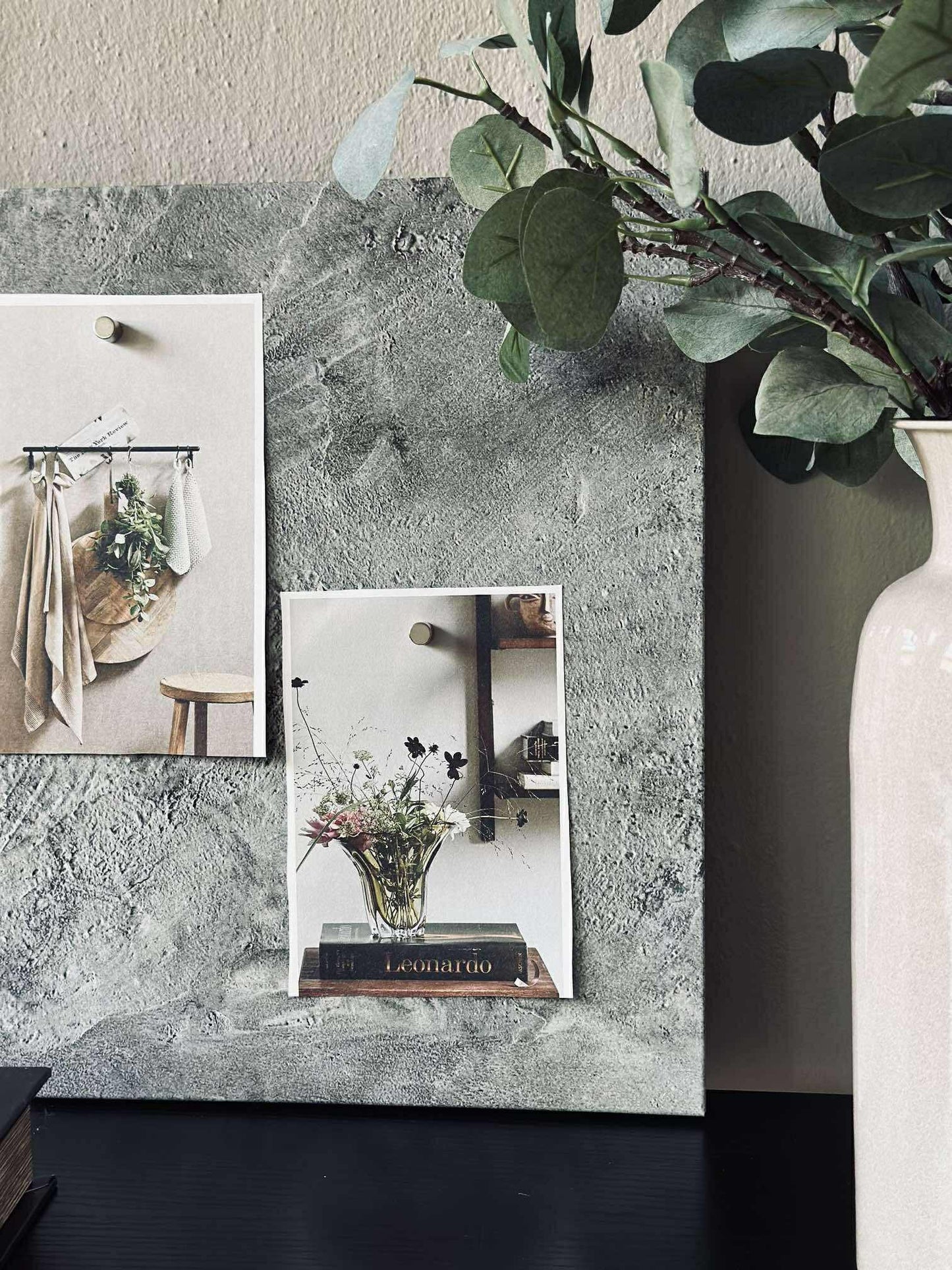 Tavle magnetisk 40x60 - Beton look