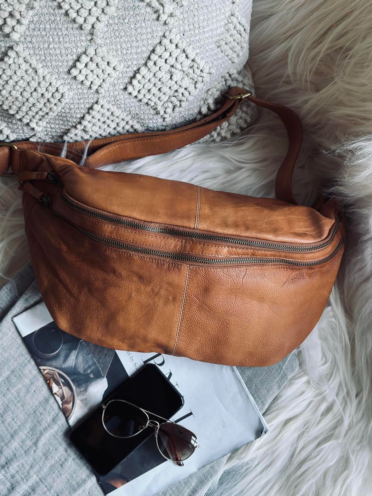 Bumbag Jina Big Cognac
