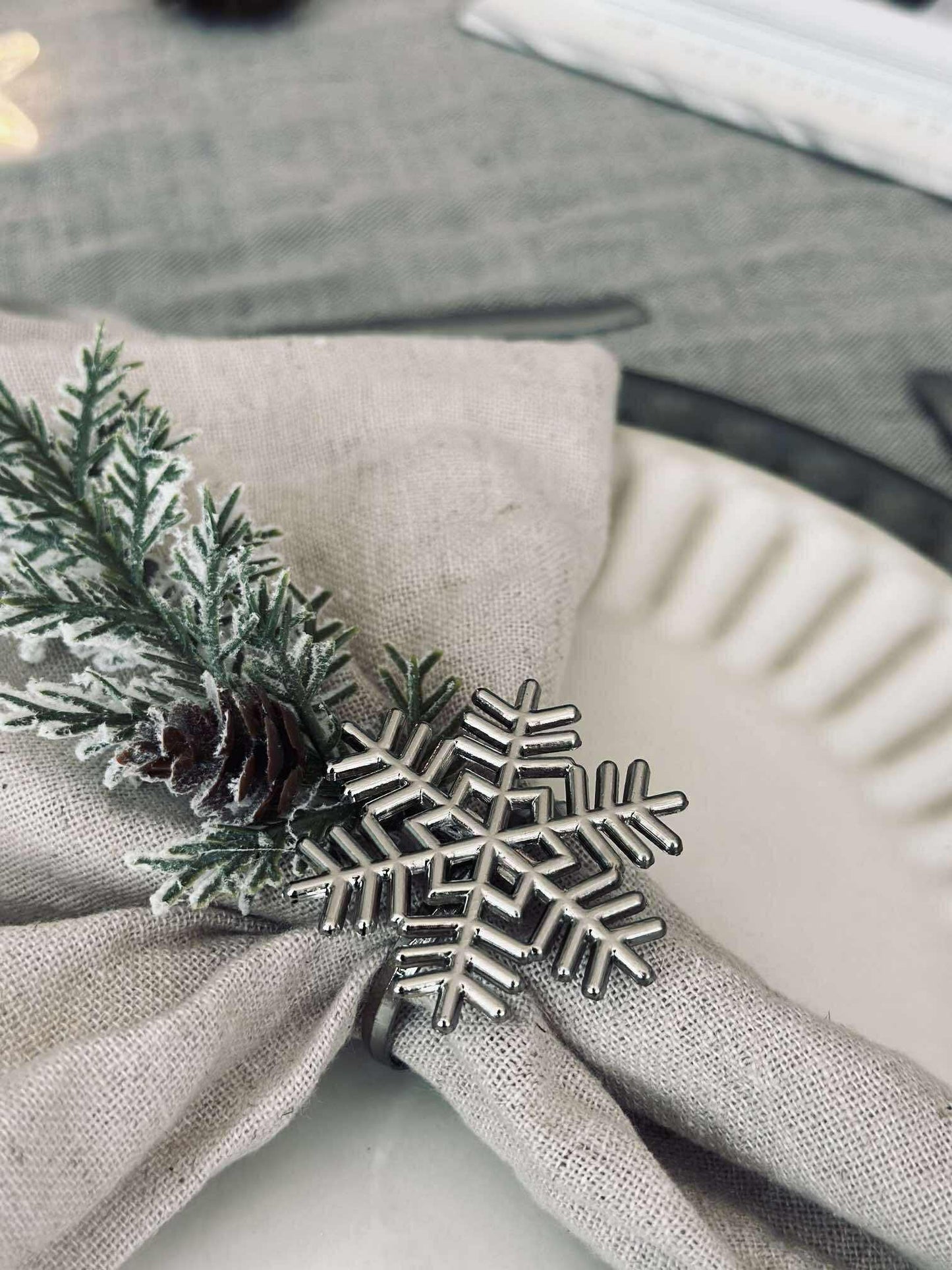 Servietringe Silver - MIX 4 stk