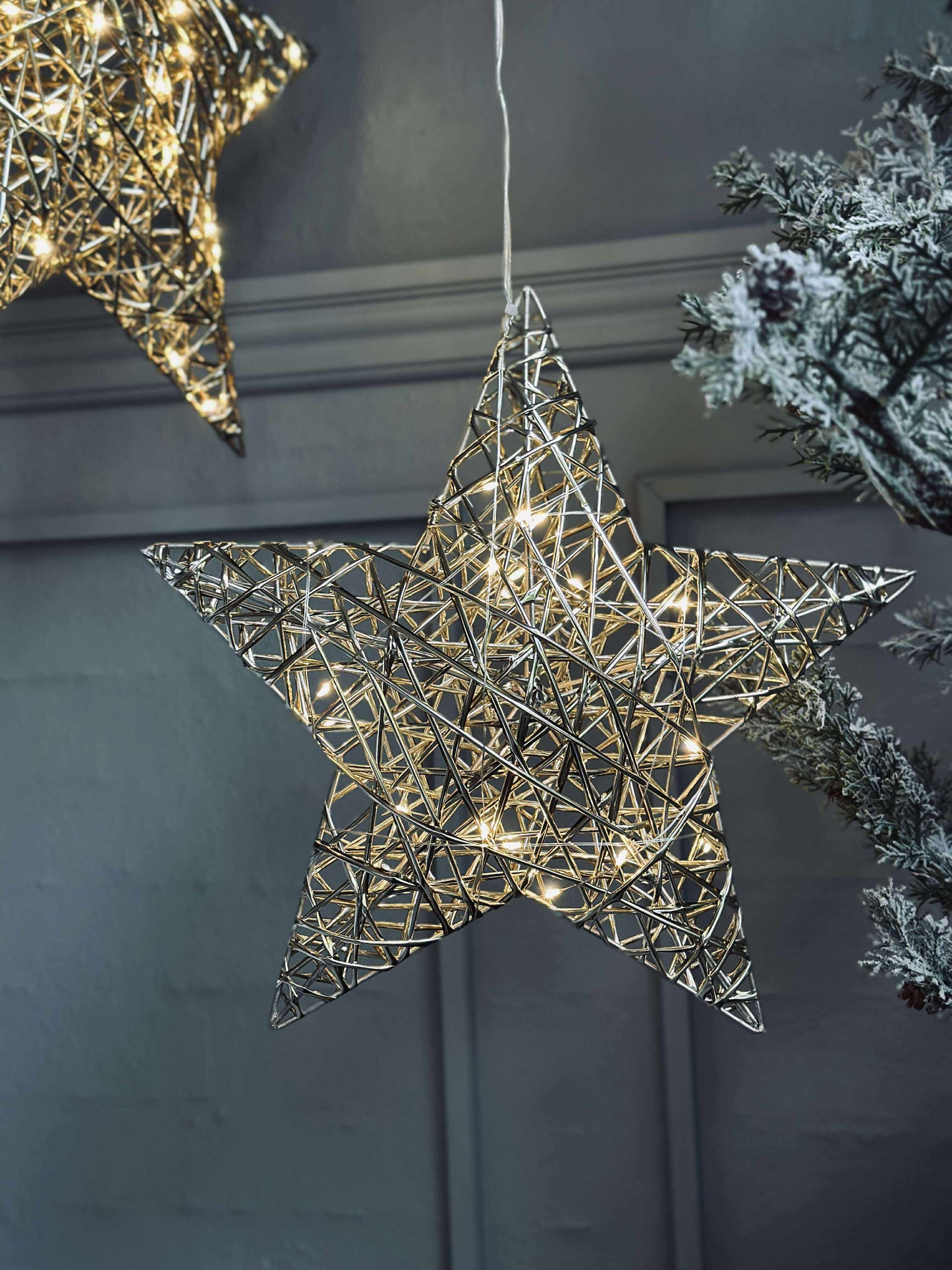 Stjerne med LED lys - Gold