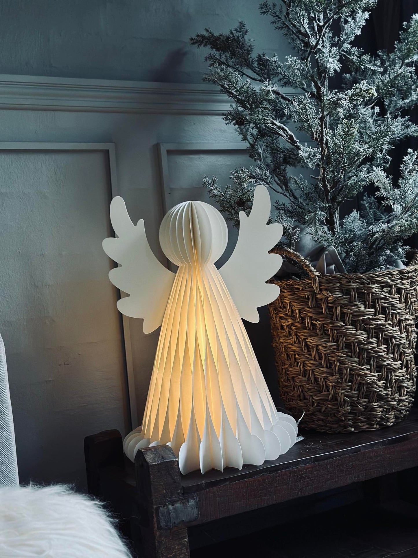 Engle med led lys - 50cm