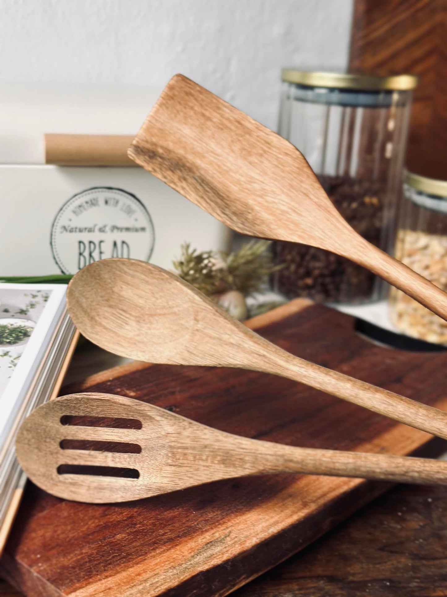 Grydeske sæt med 3 stk. - Akacia