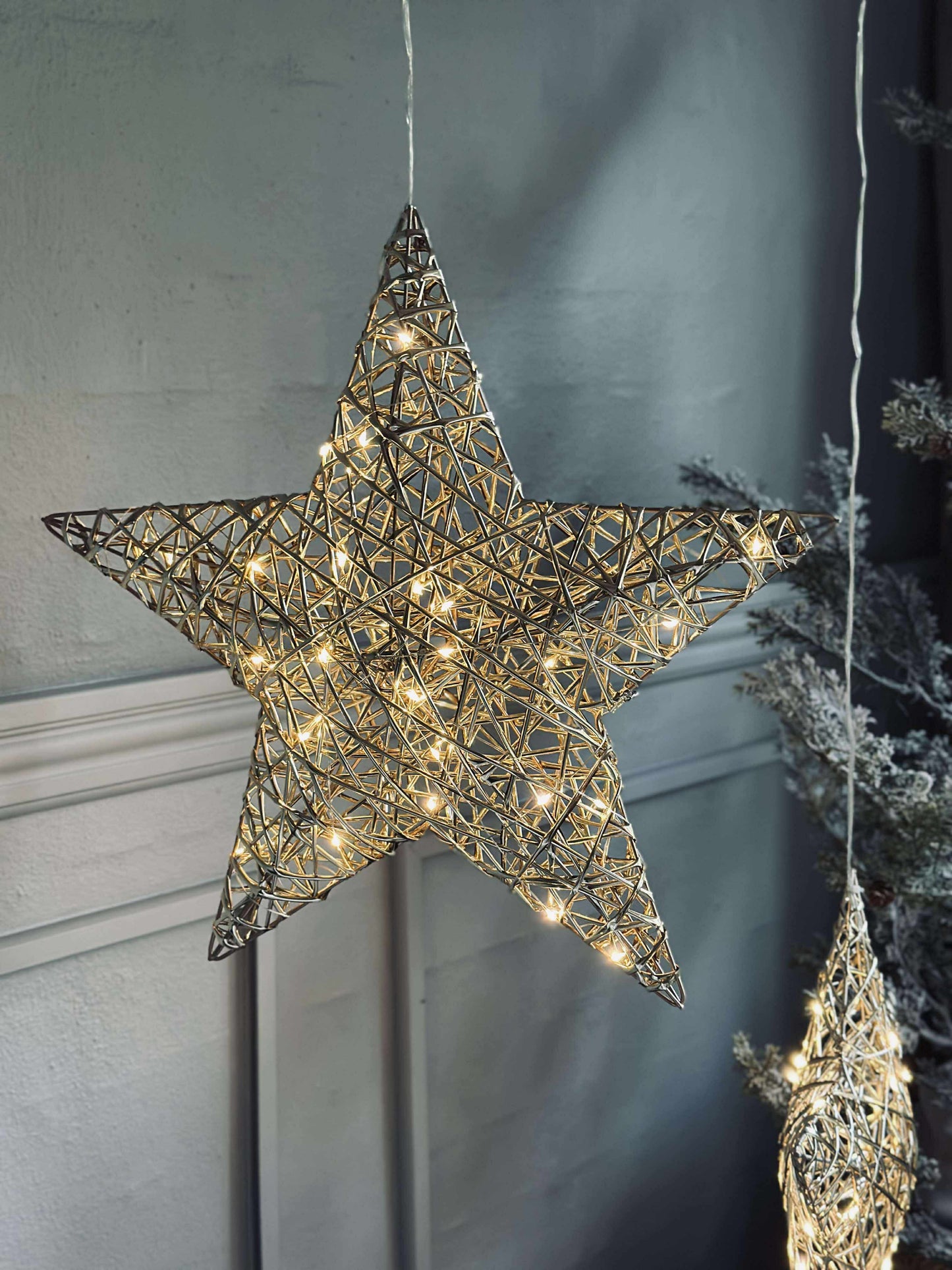 Stjerne med LED lys - Gold