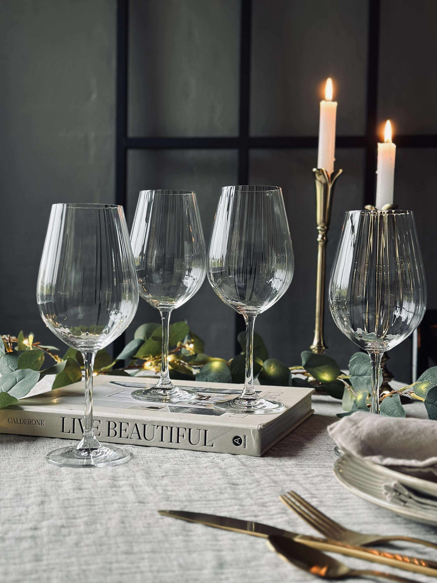 Vinglas hvidvin  CRYSTAL - Sæt med 4 stk.