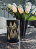 Lanterne med led lys - Black / gold