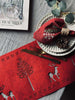 Bordløber Jul - 30x120 cm - Rød filt