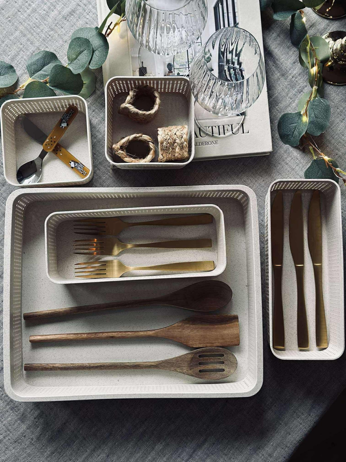 Makeup organiser Freja - Sæt med 5 dele