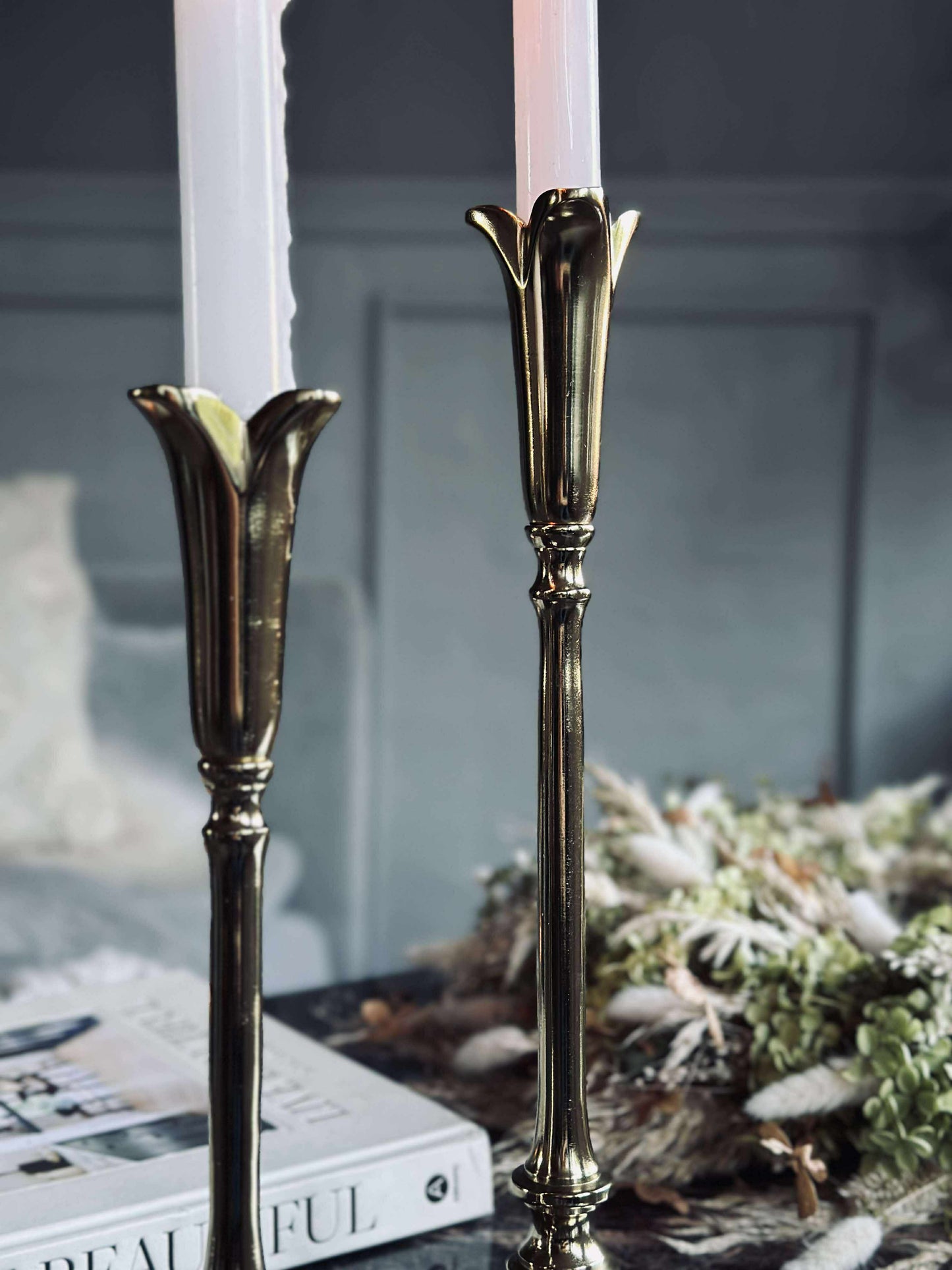 Lysestage Calla Alu guld