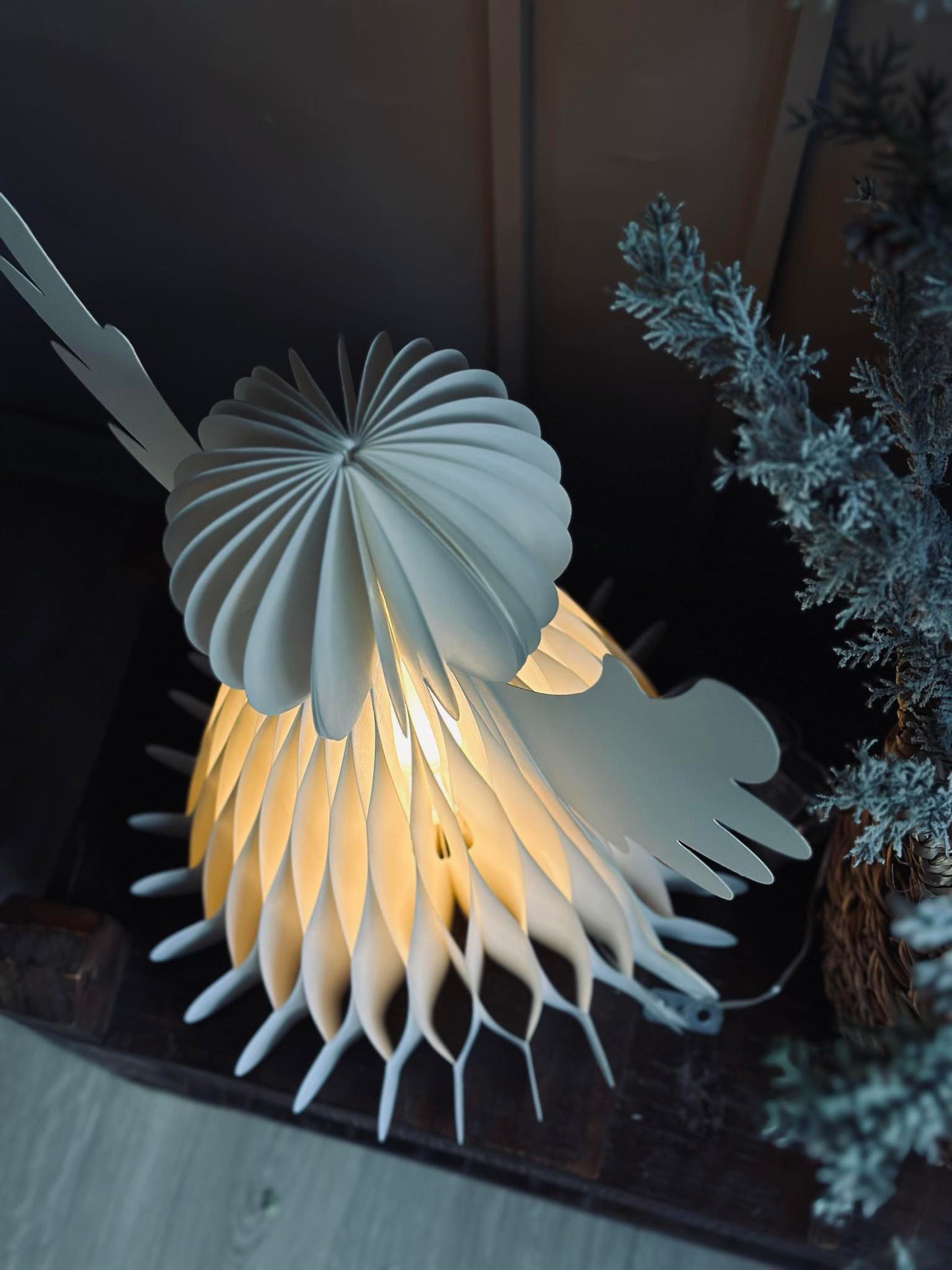 Engle med led lys - 50cm