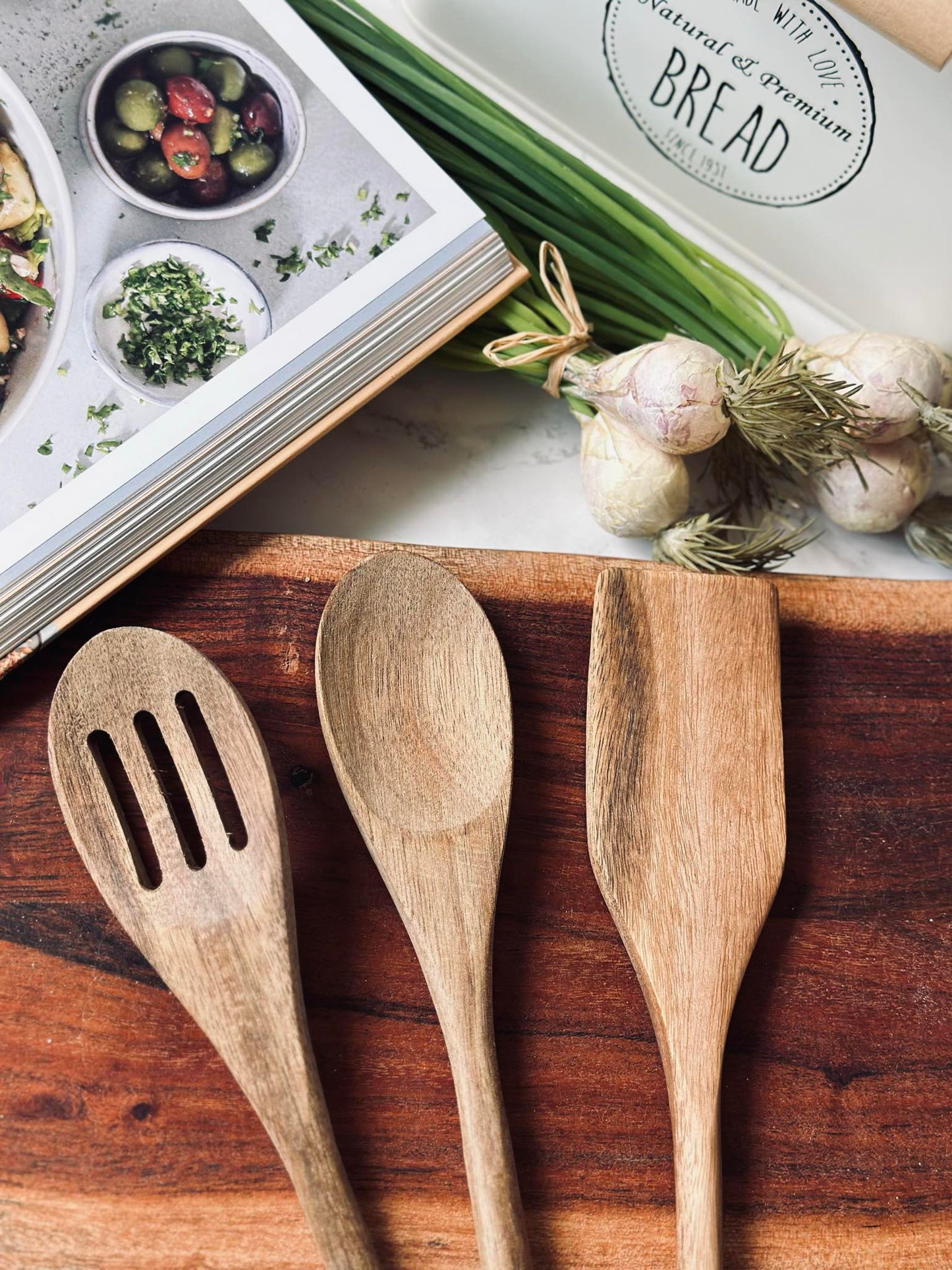 Grydeske sæt med 3 stk. - Akacia