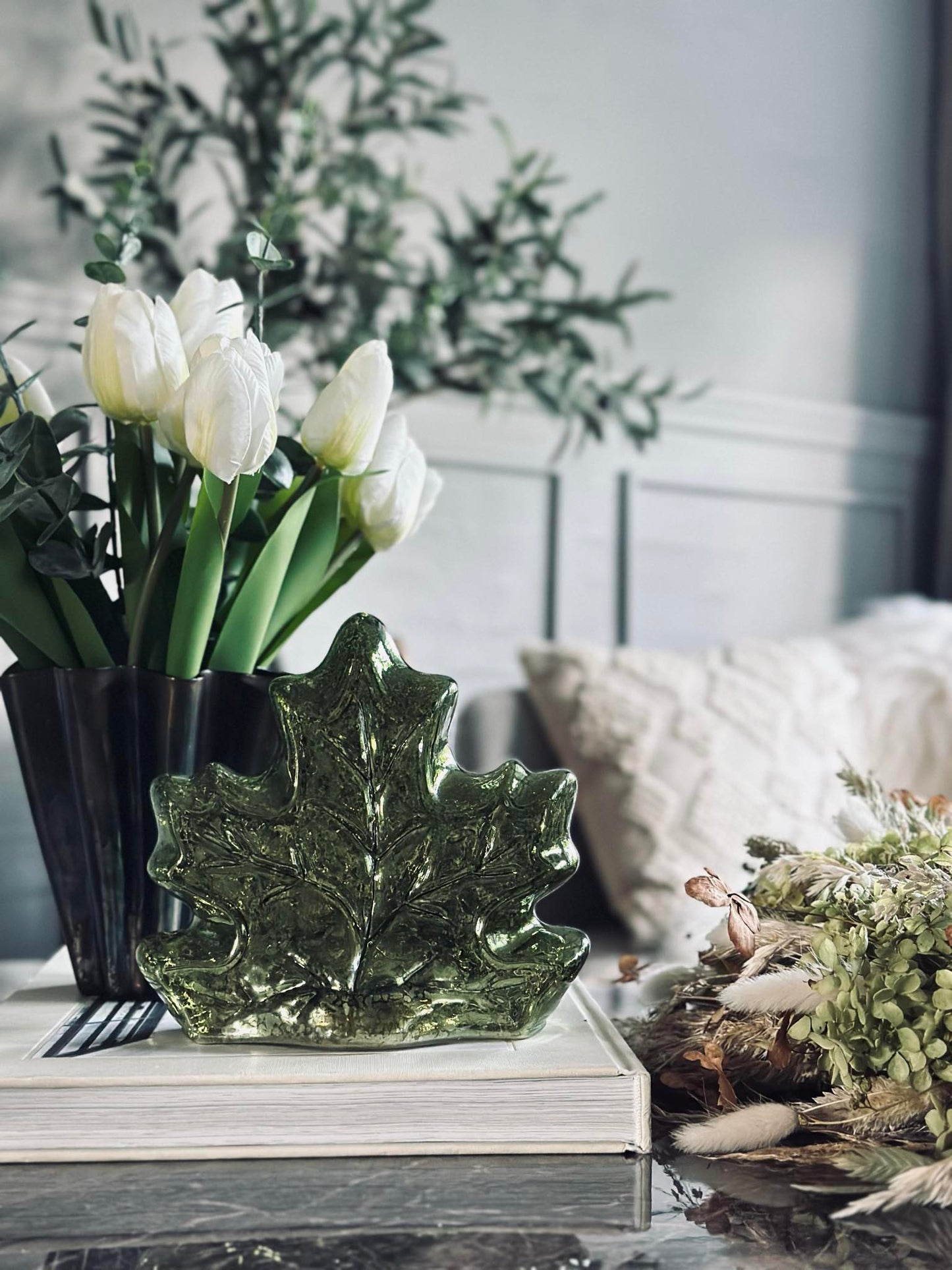 Blad med led lys og timer - Flere farver