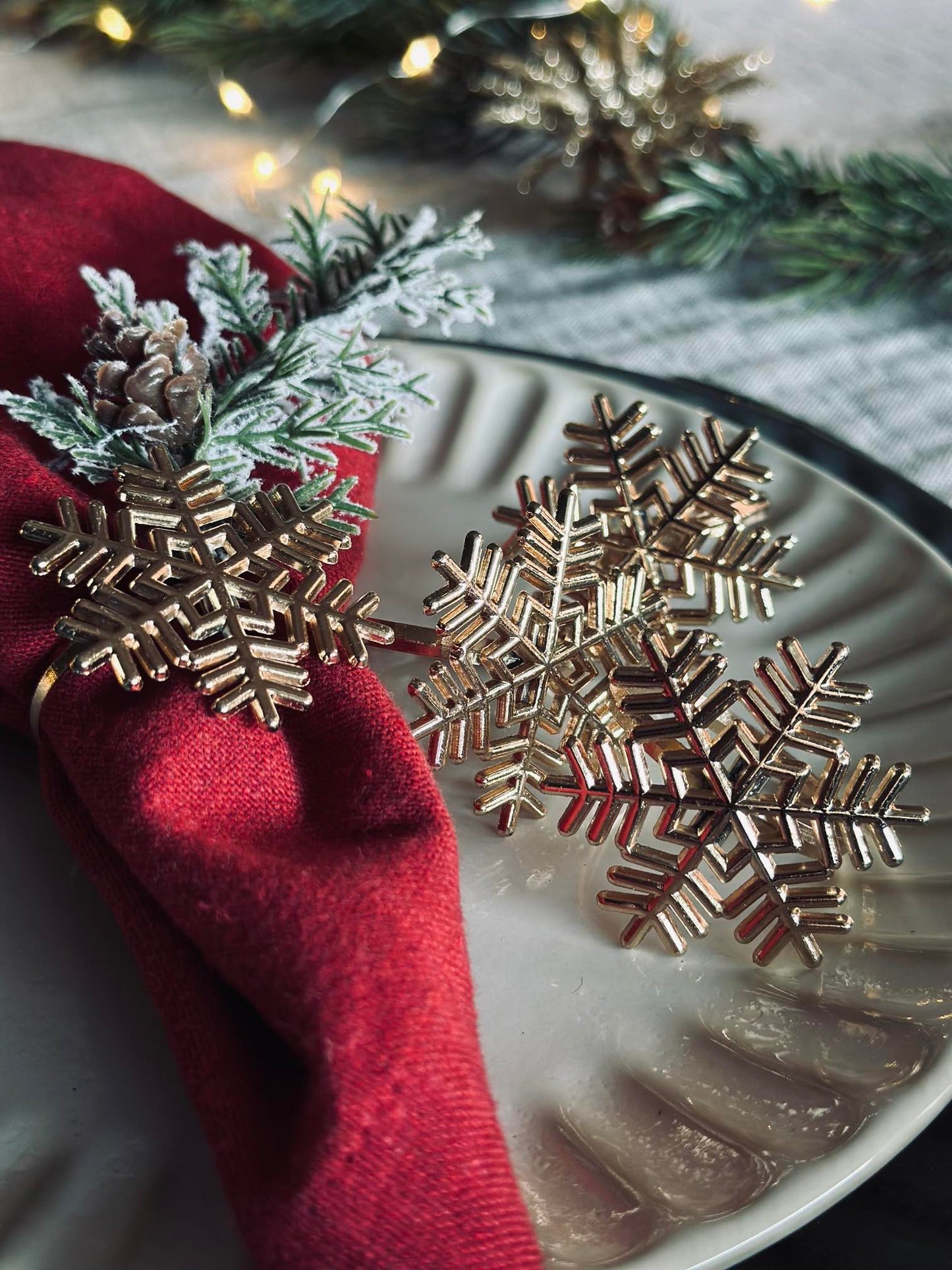 Servietringe Gold - MIX 4 stk