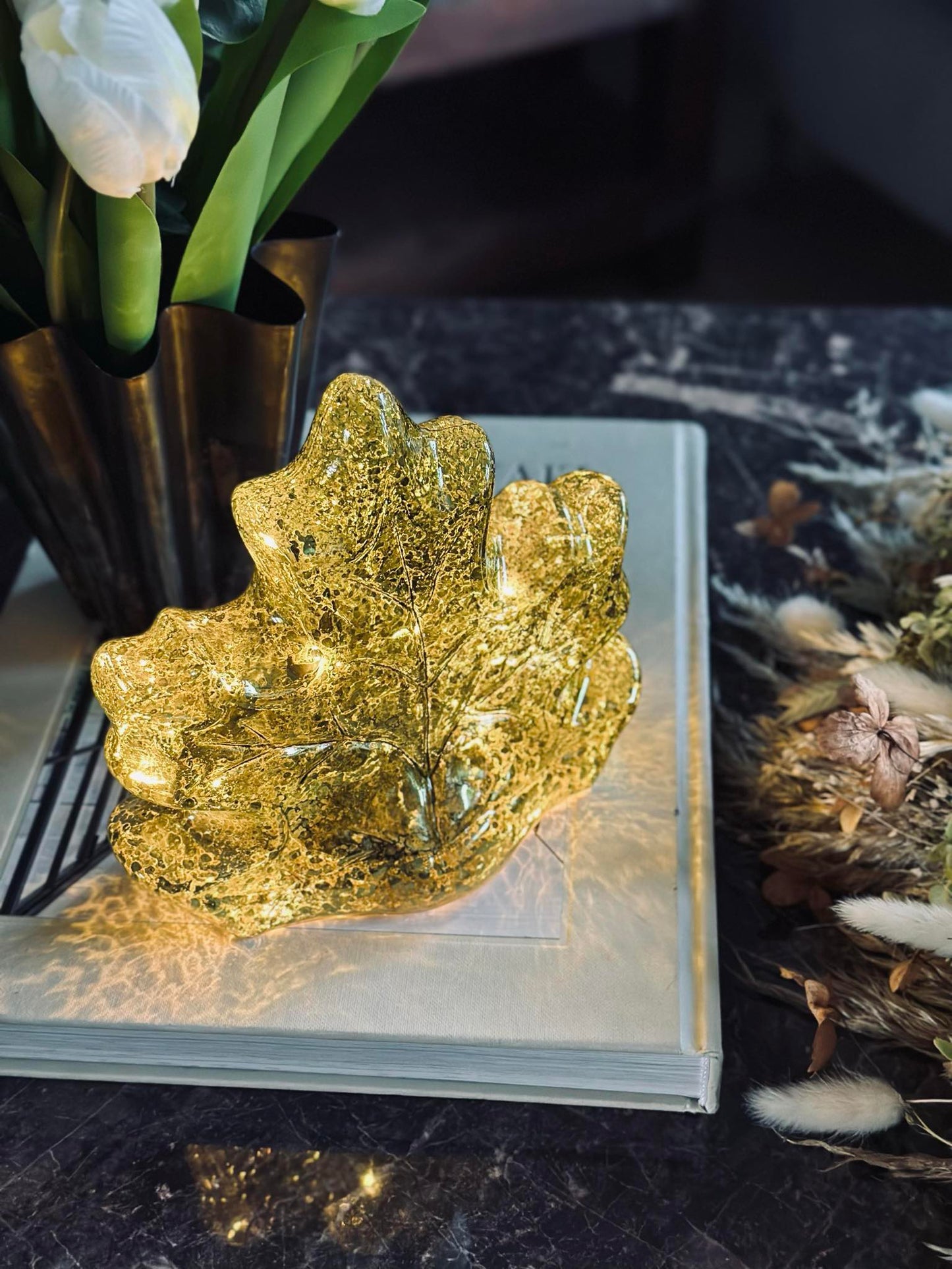 Blad med led lys og timer - Flere farver
