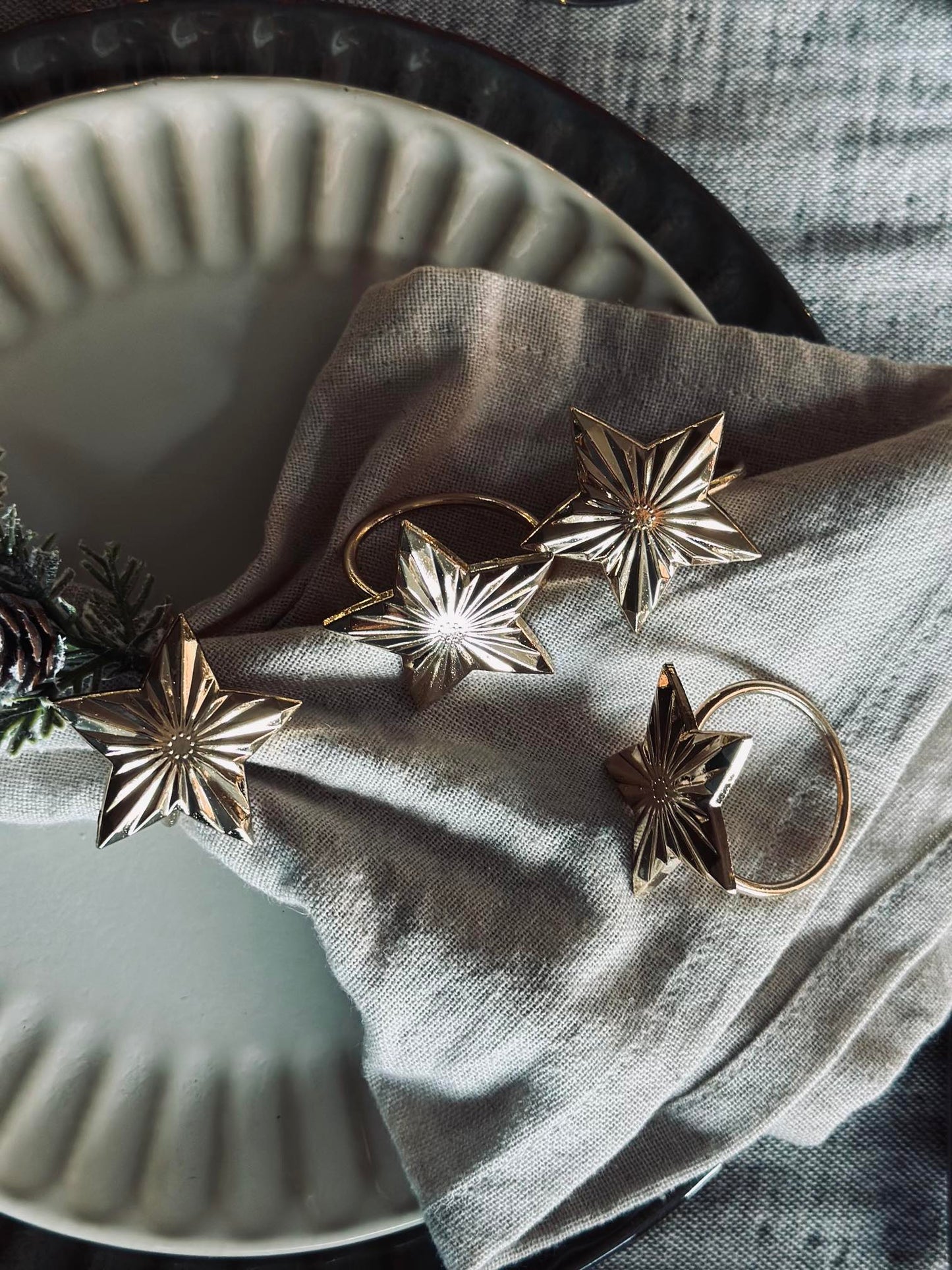 Servietringe Gold - MIX 4 stk