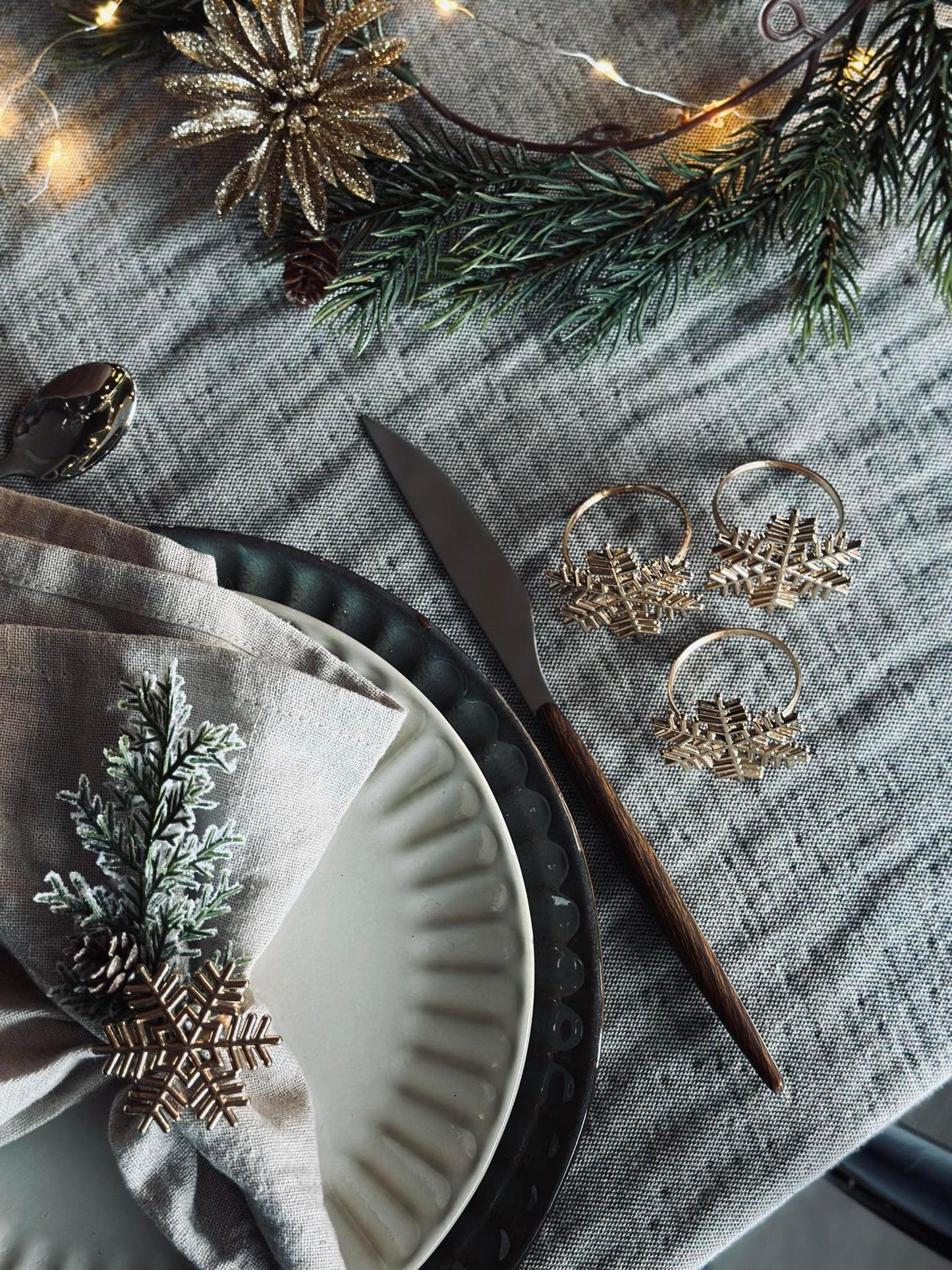 Servietringe Gold - MIX 4 stk