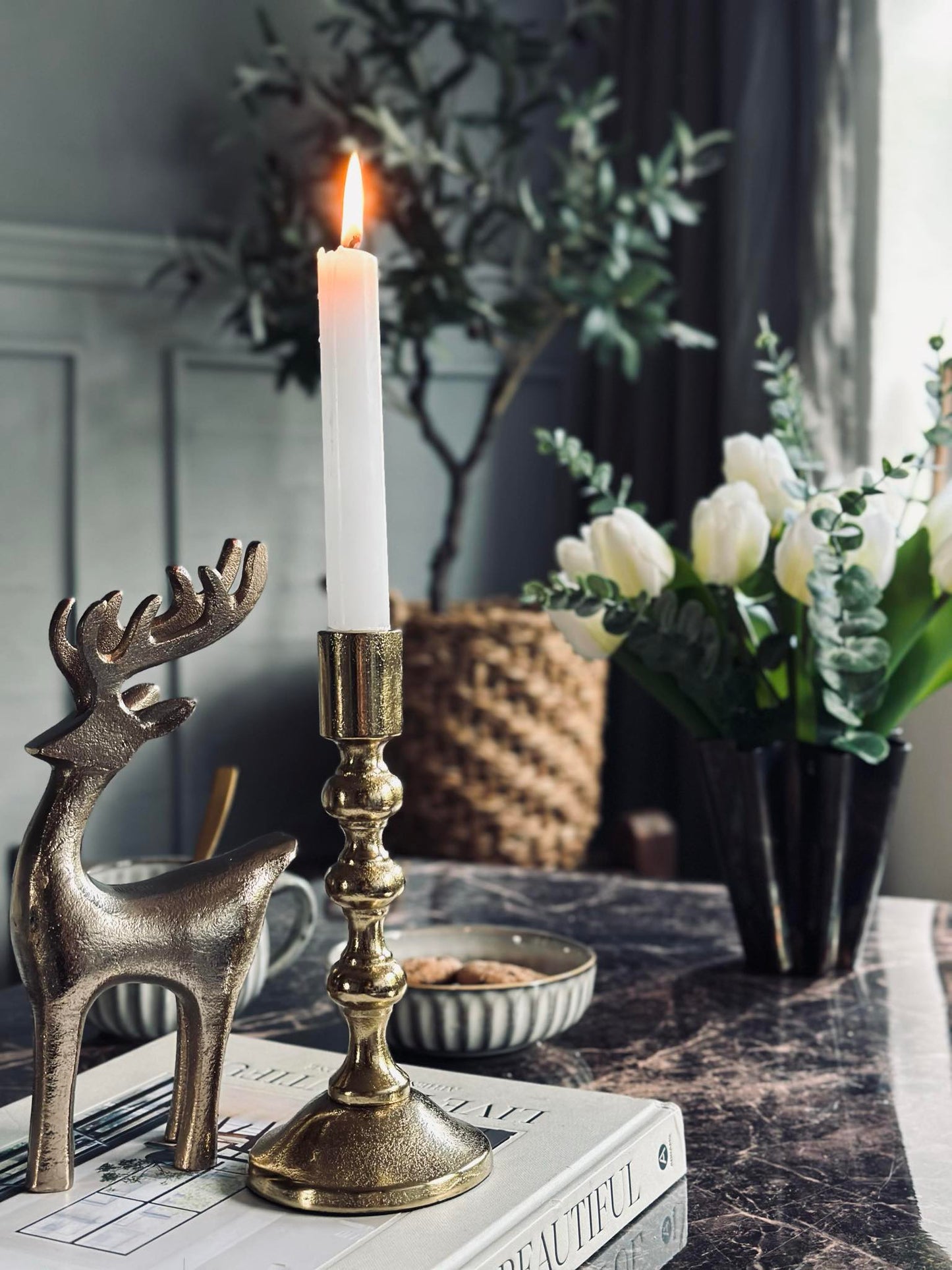 Lysestage med kugler - Small