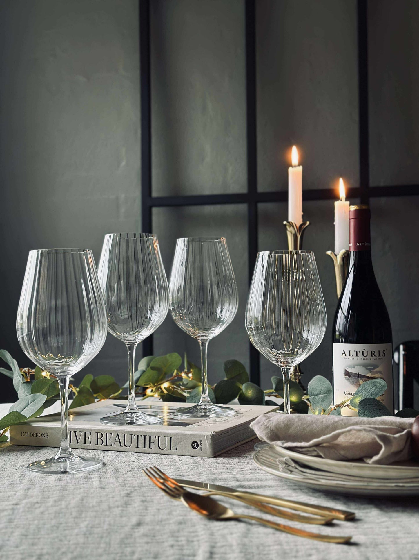 Vinglas rødvin CRYSTAL - Sæt med 4 stk.