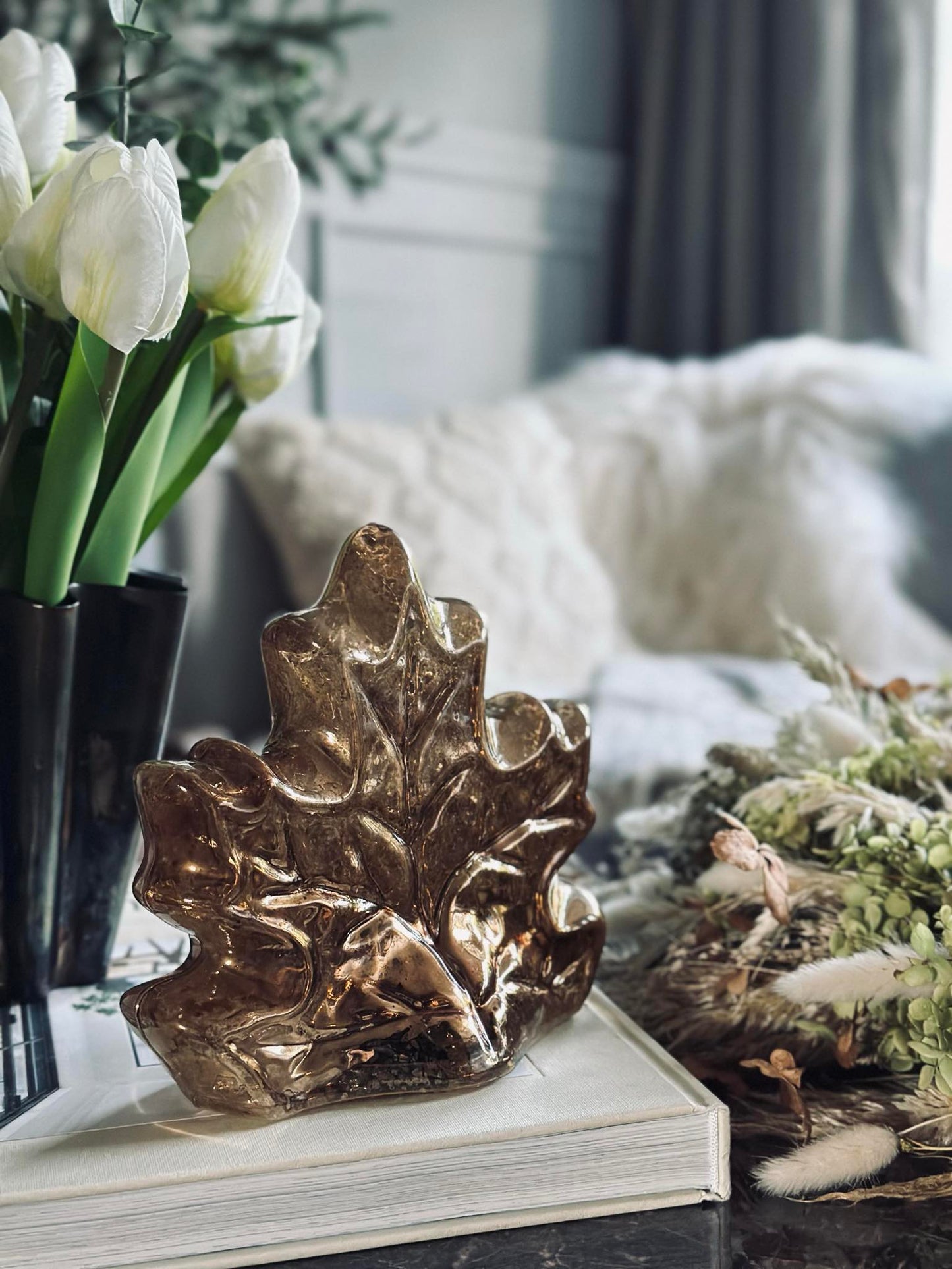 Blad med led lys og timer - Flere farver