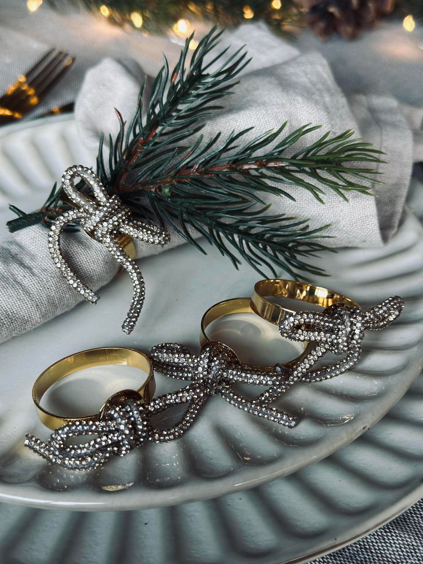 Servietringe - Sløjfer 4 stk