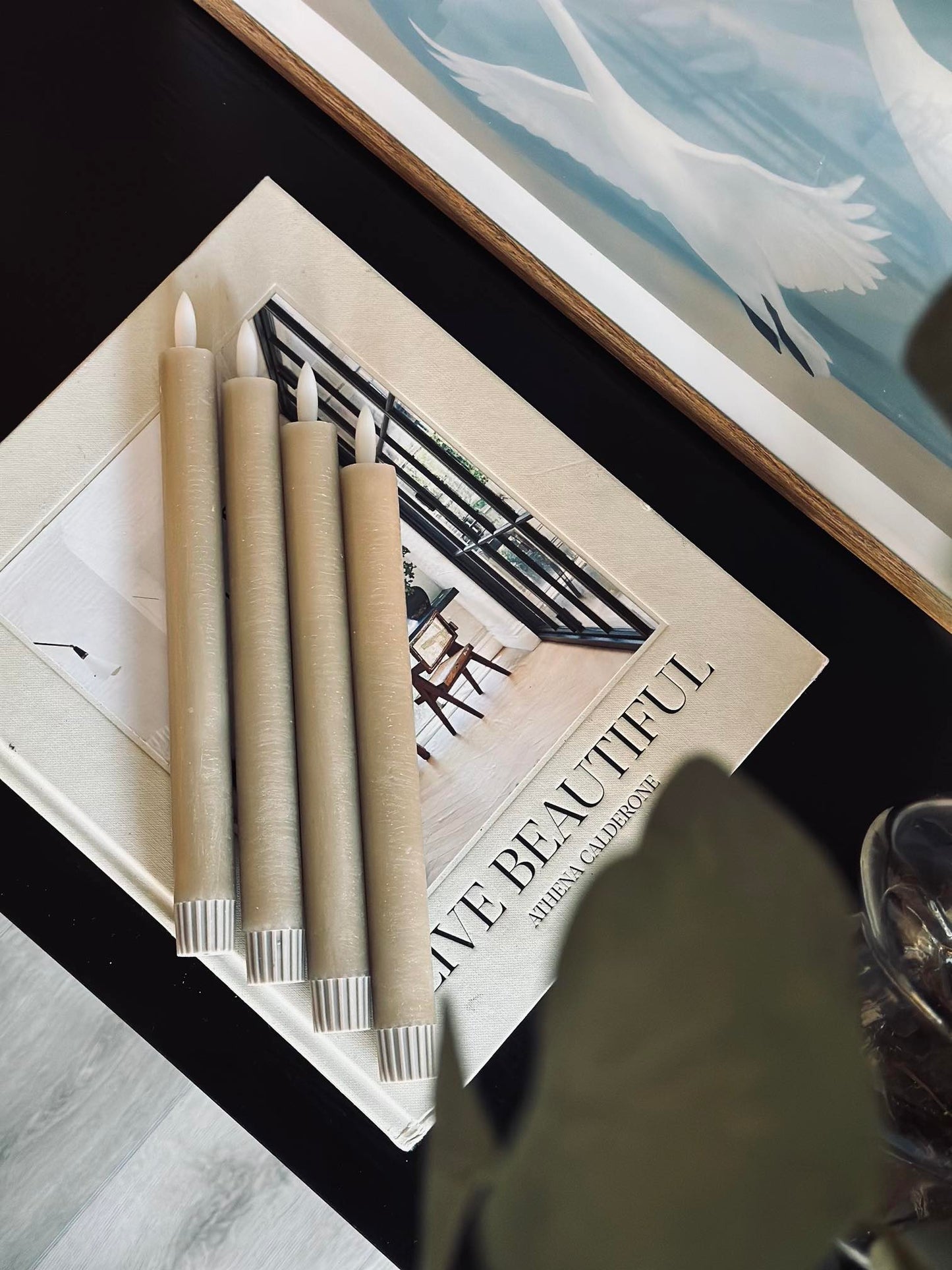 LED Stagelys 4 stk - Sand