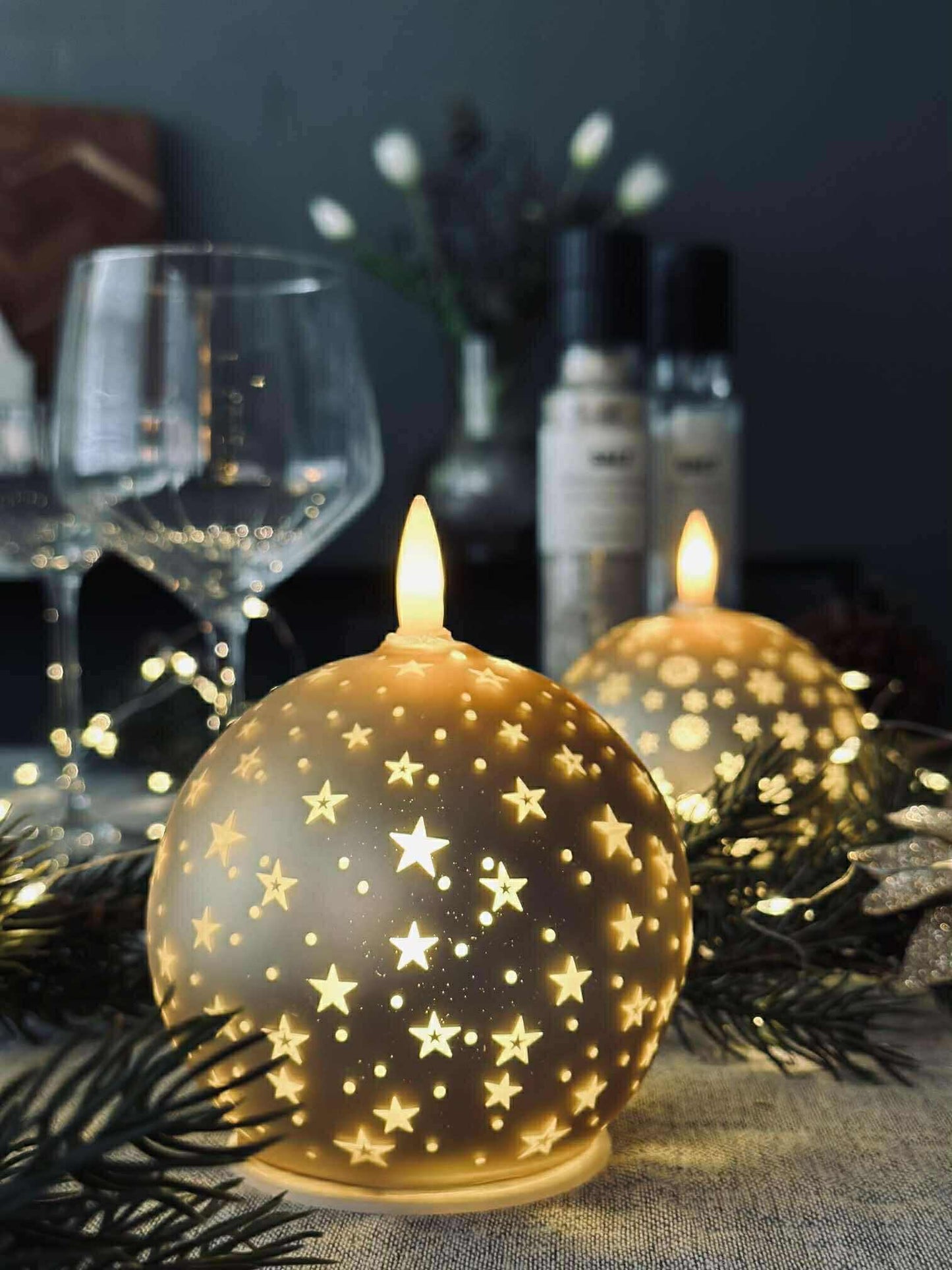 Julelys Gold XMAS 10 cm.