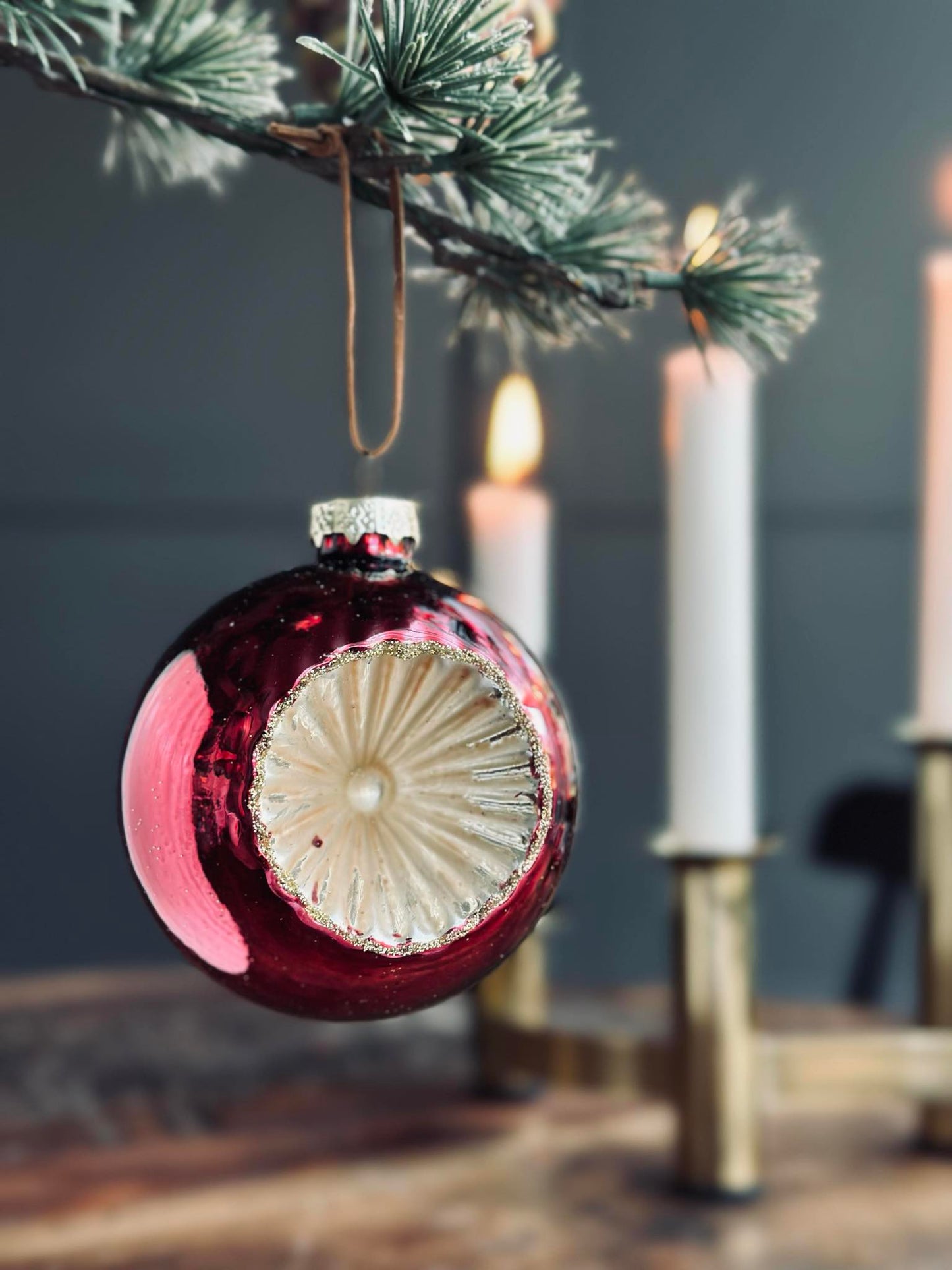 Julekugler i glas  - Pakke med 4 stk
