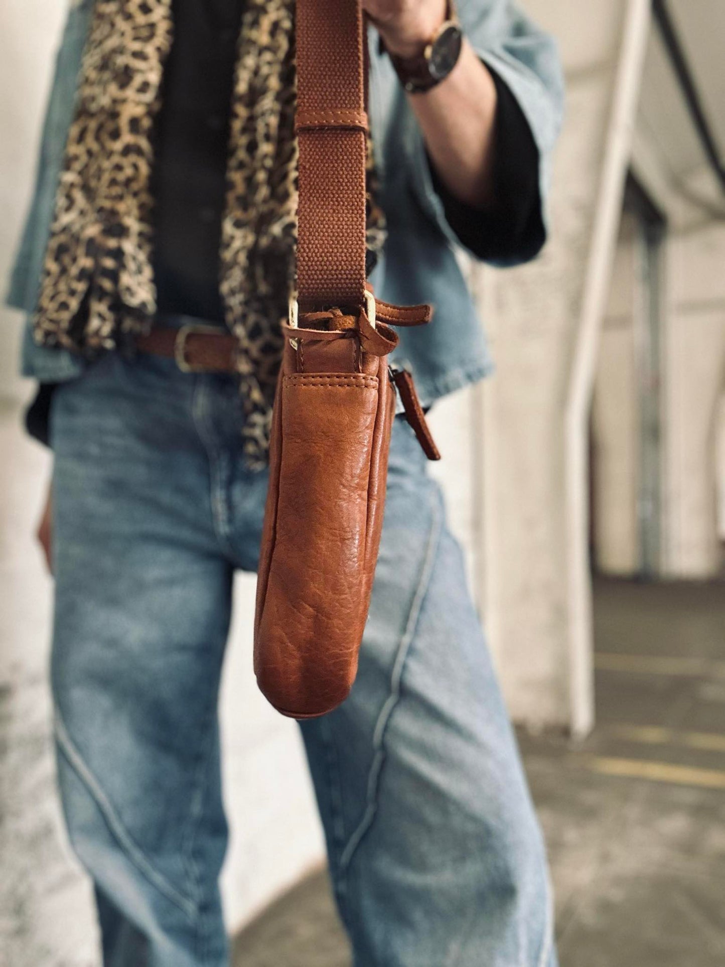 Mobiltaske / Crossover – Cognac