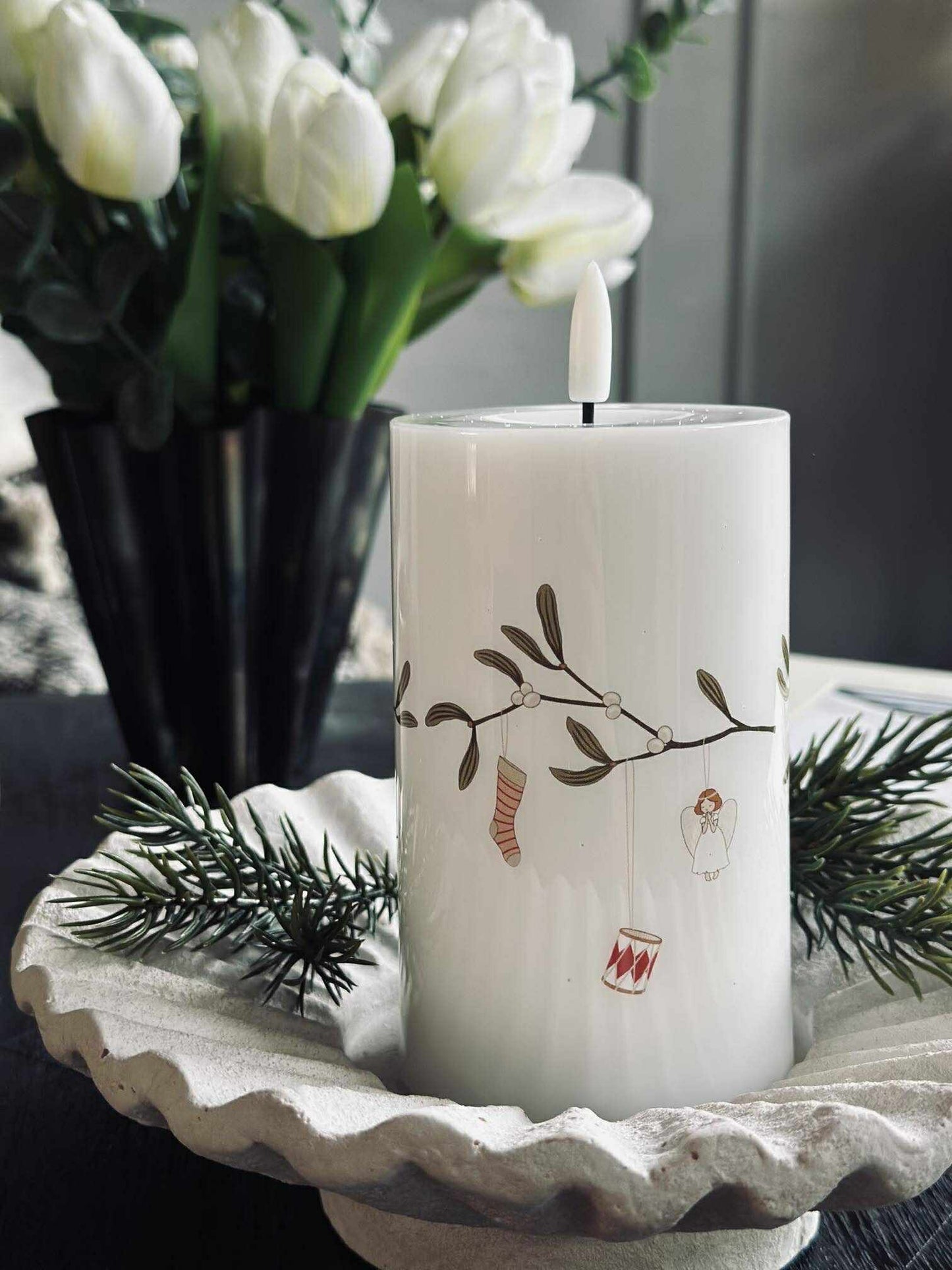 LED Bloklys TWINKLE - Mistelten