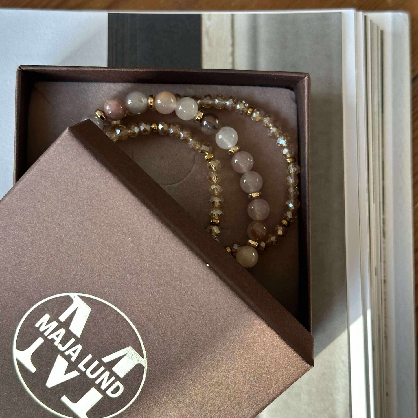 Armbånd Luna Blush Mix / Natur – Sæt med 3 stk