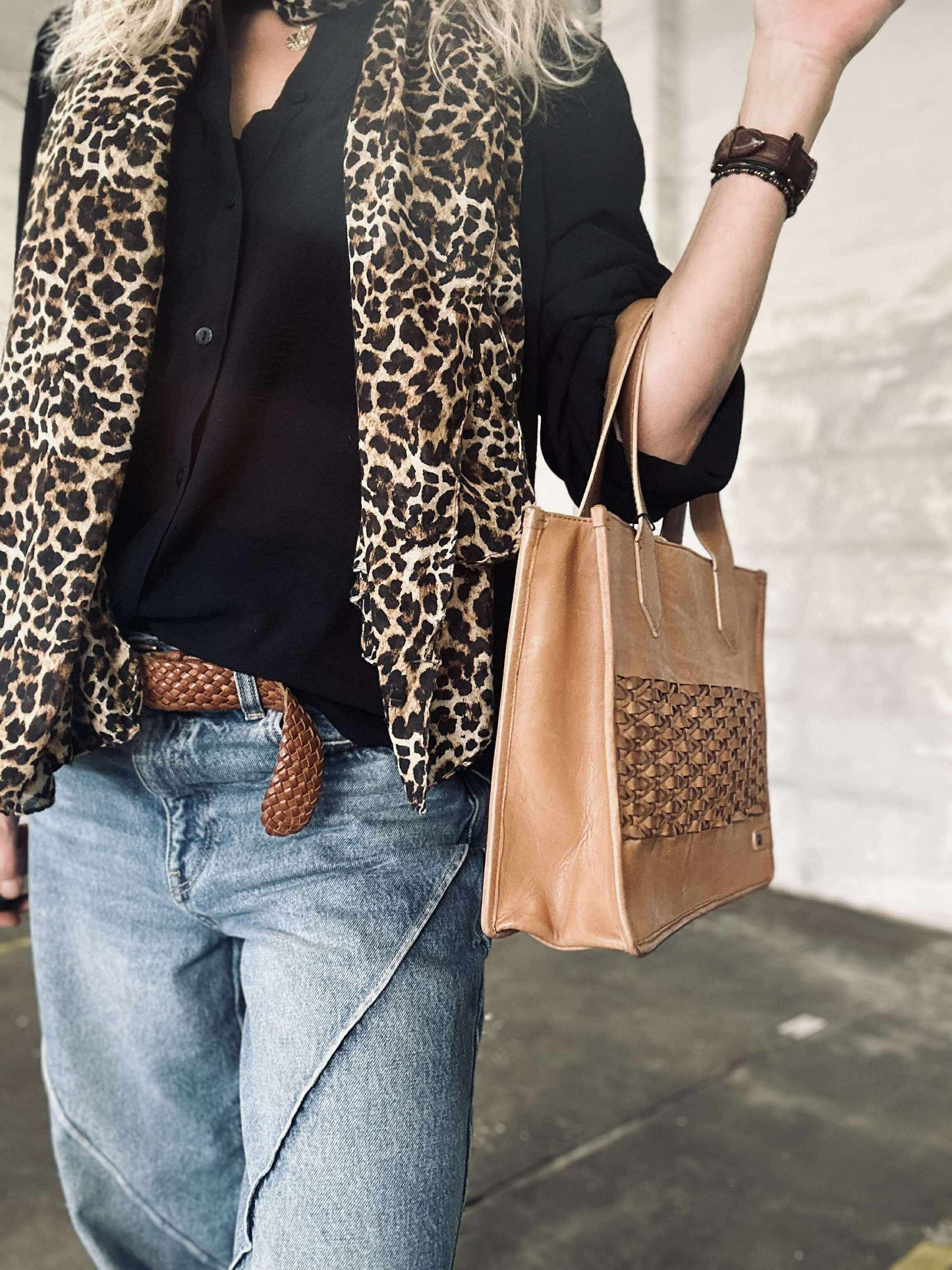 Elegant håndtaske - Camel