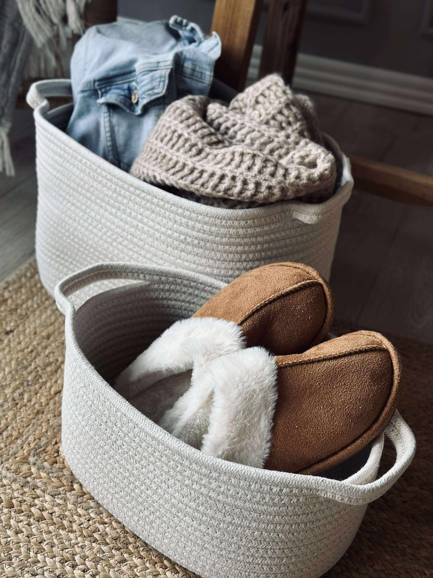 Kurve 3 stk, beige og sand